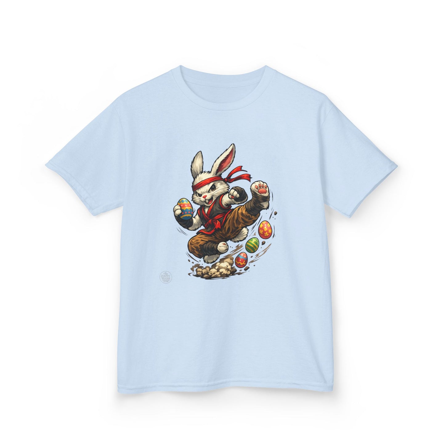 Kids Tee — Playful Easter Bunny with Colorful Eggs