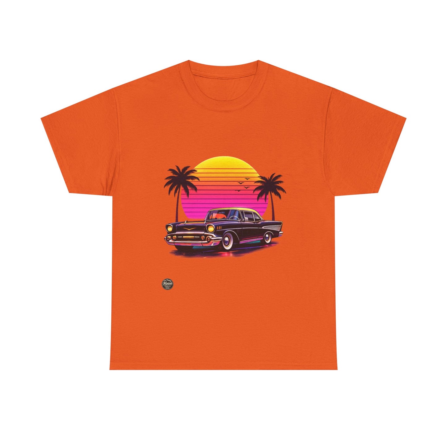 Retro Sunset Classic Car T‑Shirt  EC011