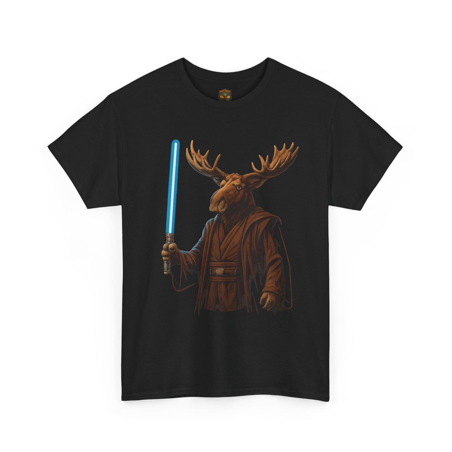 Moose Wars T‑Shirt — Funny Star Wars Inspired Moose with Lightsaber