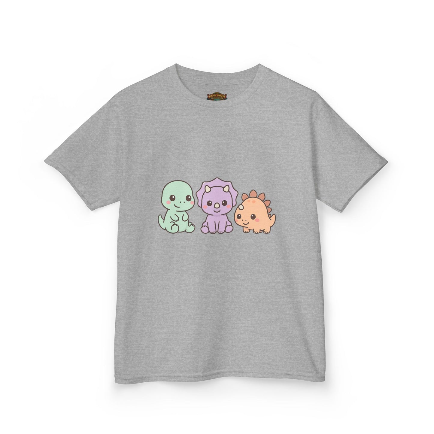 Kids Dino Trio T‑Shirt — Cute Pastel Dinosaur Graphic Tee for Toddlers & Children