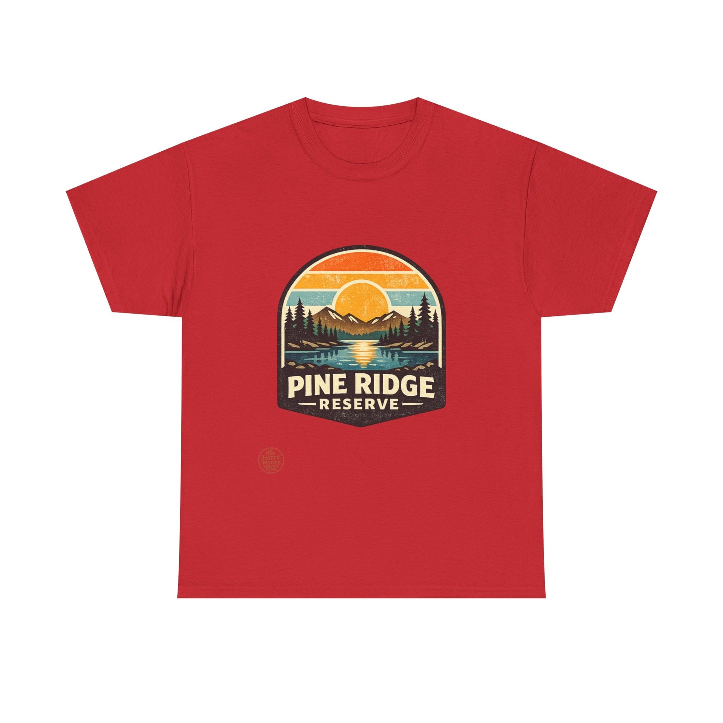 Pine Ridge Reserve TShirt — Vintage Sunset Mountain Camping T-Shirt