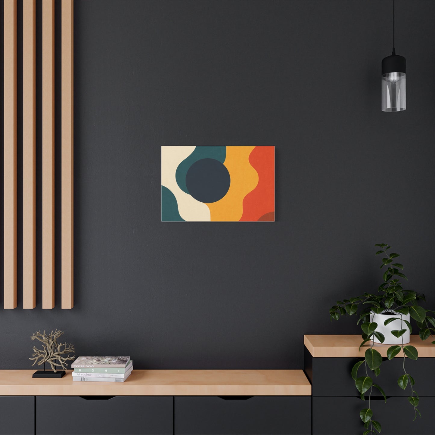 Abstract Retro Wave Matte Canvas Print — Mid Century Colorful Wall Art (Stretched 1.25")