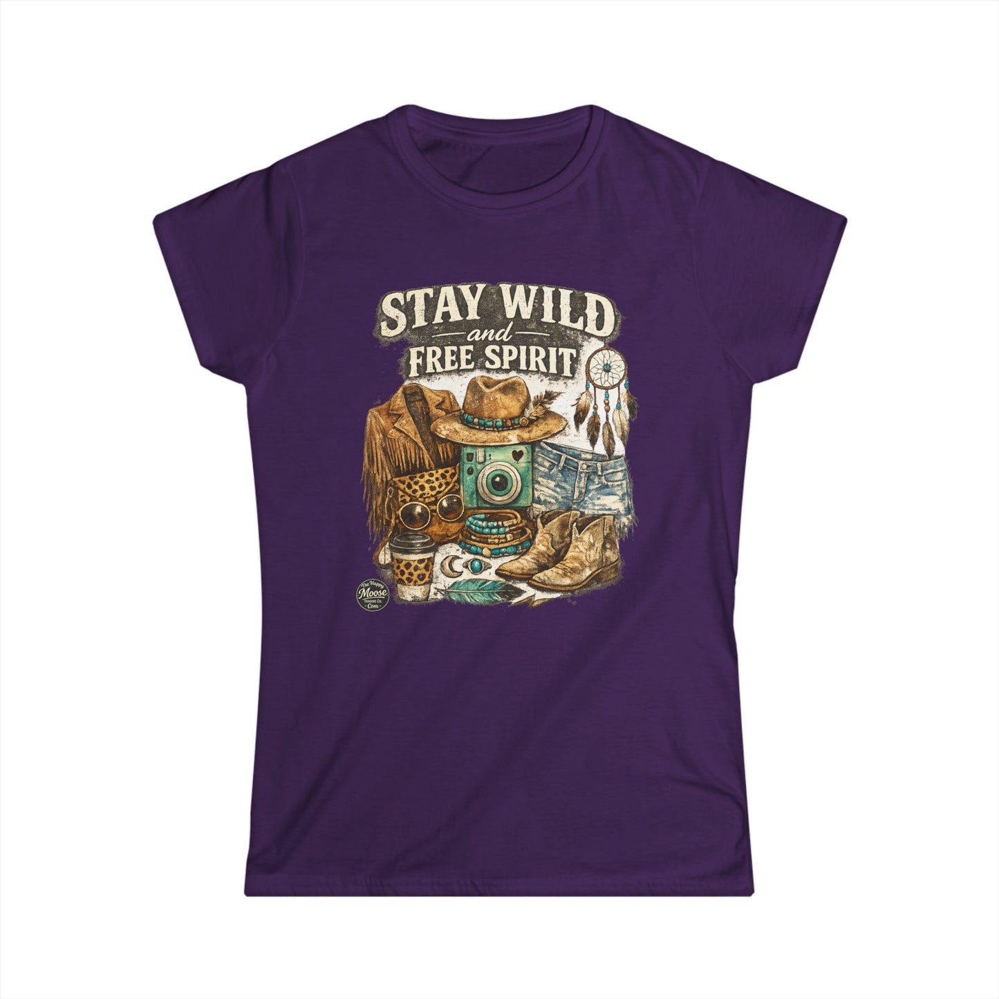 Boho Western "Stay Wild and Free" Women's Tee