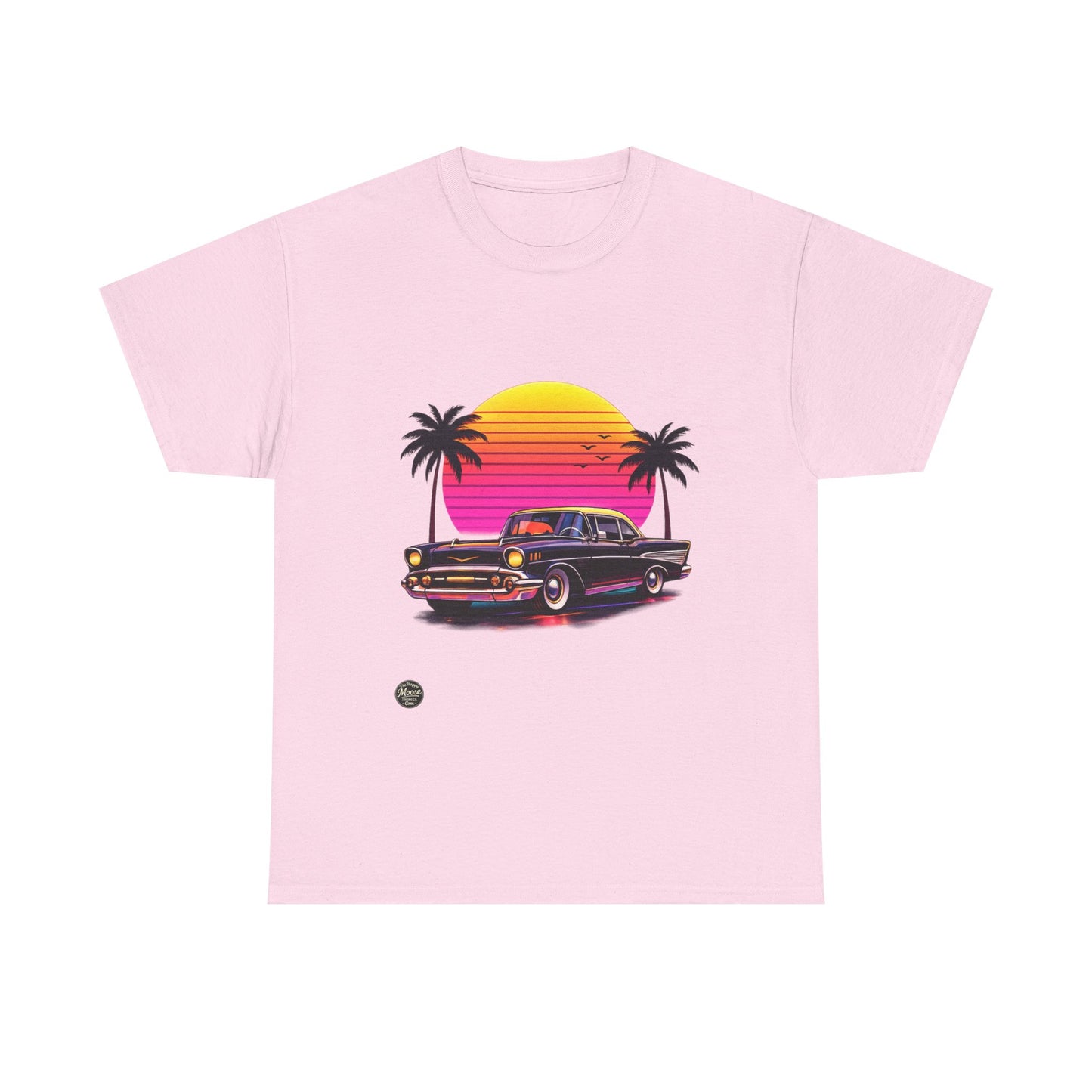 Retro Sunset Classic Car T‑Shirt  EC011