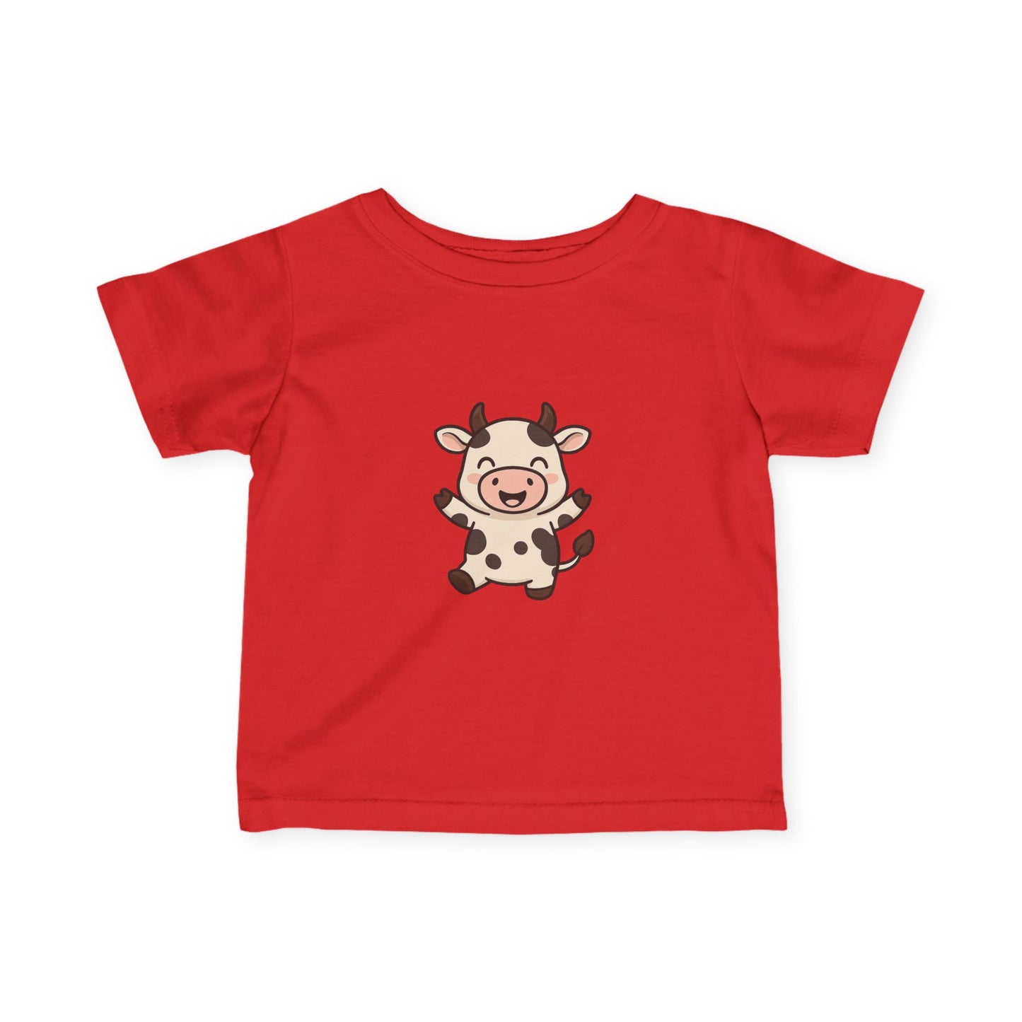 Cute Baby Cow Infant Tee — Adorable Cartoon Calf Bodysuit Shirt