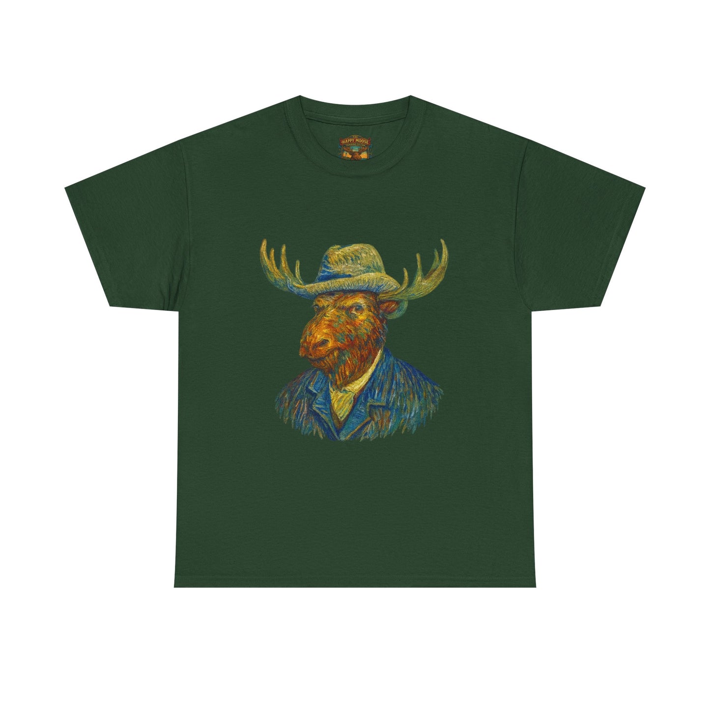 Moose Gogh Self-portrait with Straw Hat |  Art Tee