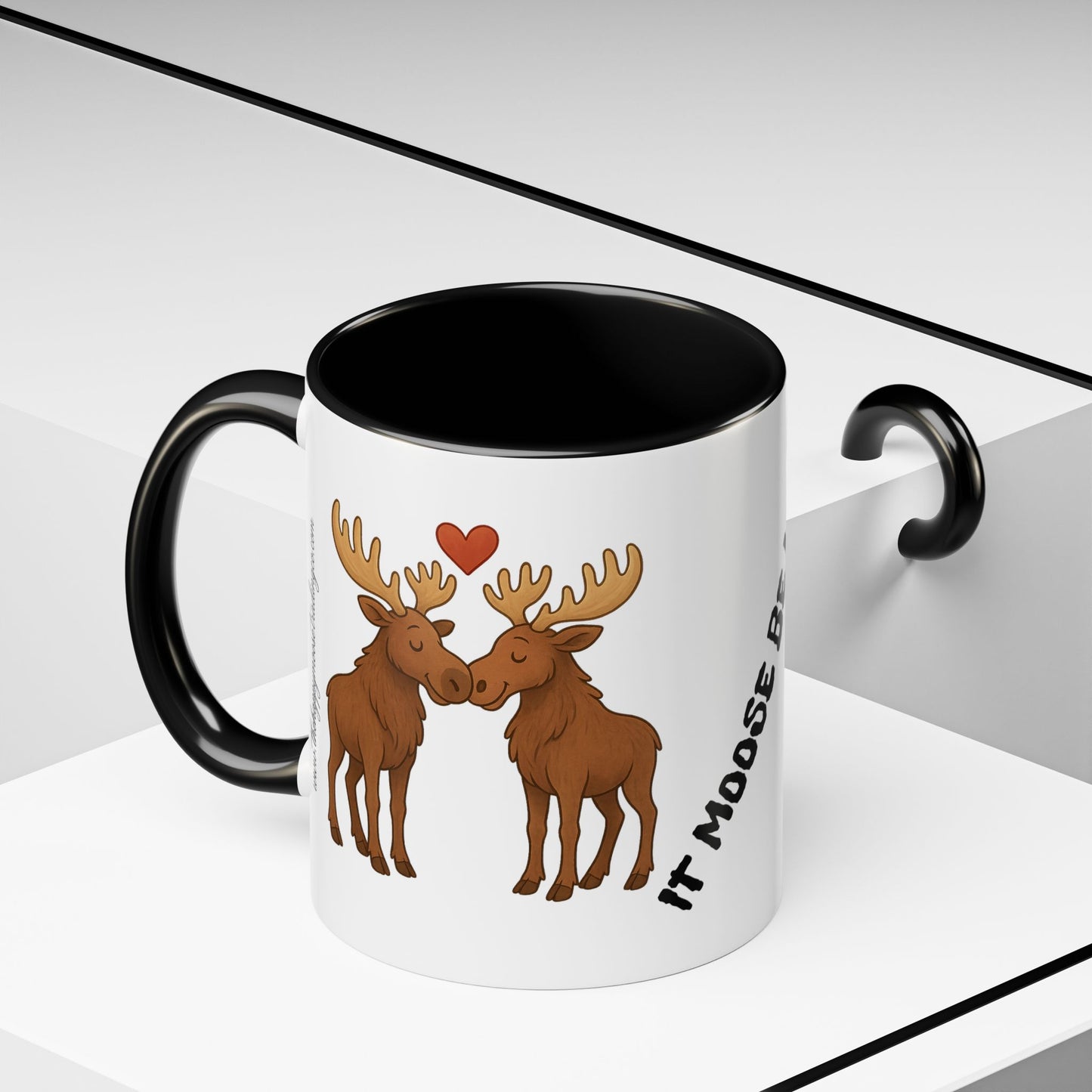 It Moose Be Love Coffee Mug — Cute Romantic Moose Couples Accent Mug (11/15oz)