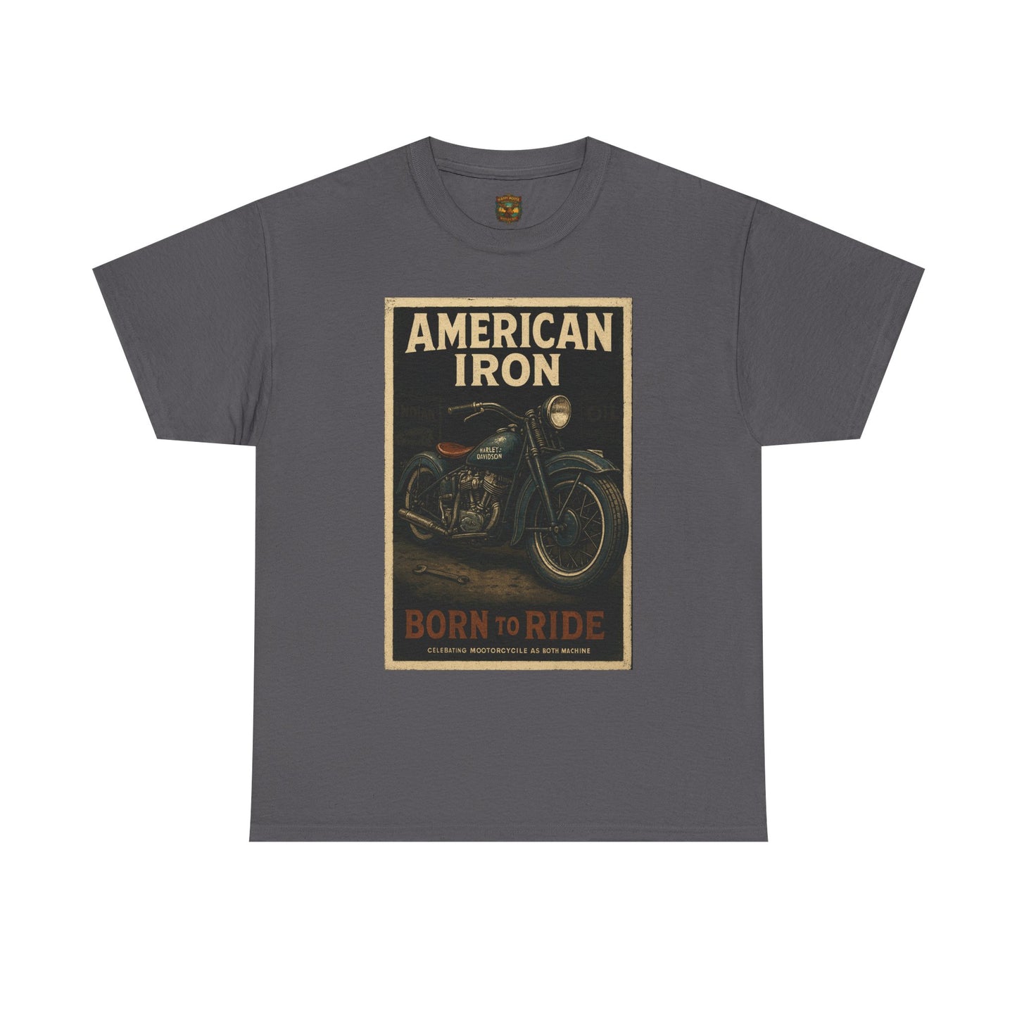 American Iron Motorcycle Poster Tee | Born to Ride