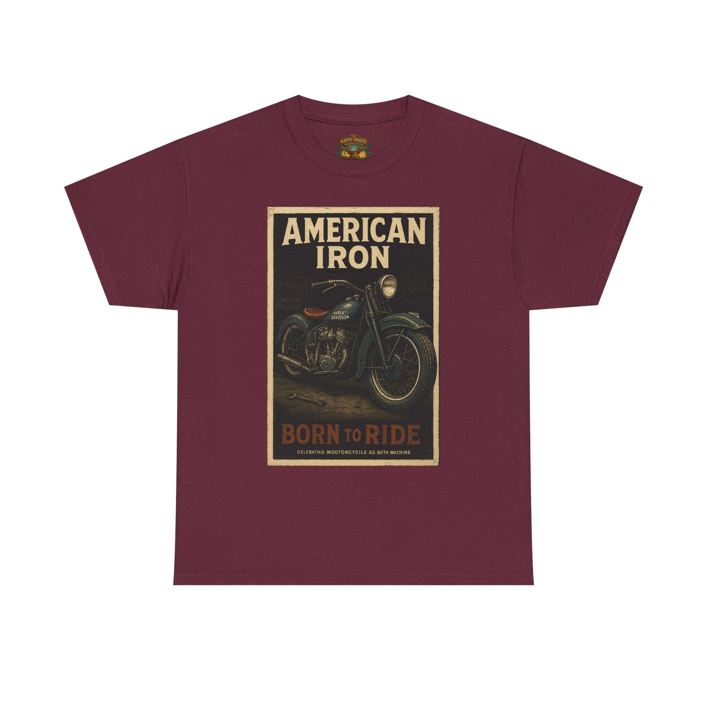 American Iron Motorcycle Poster Tee | Born to Ride