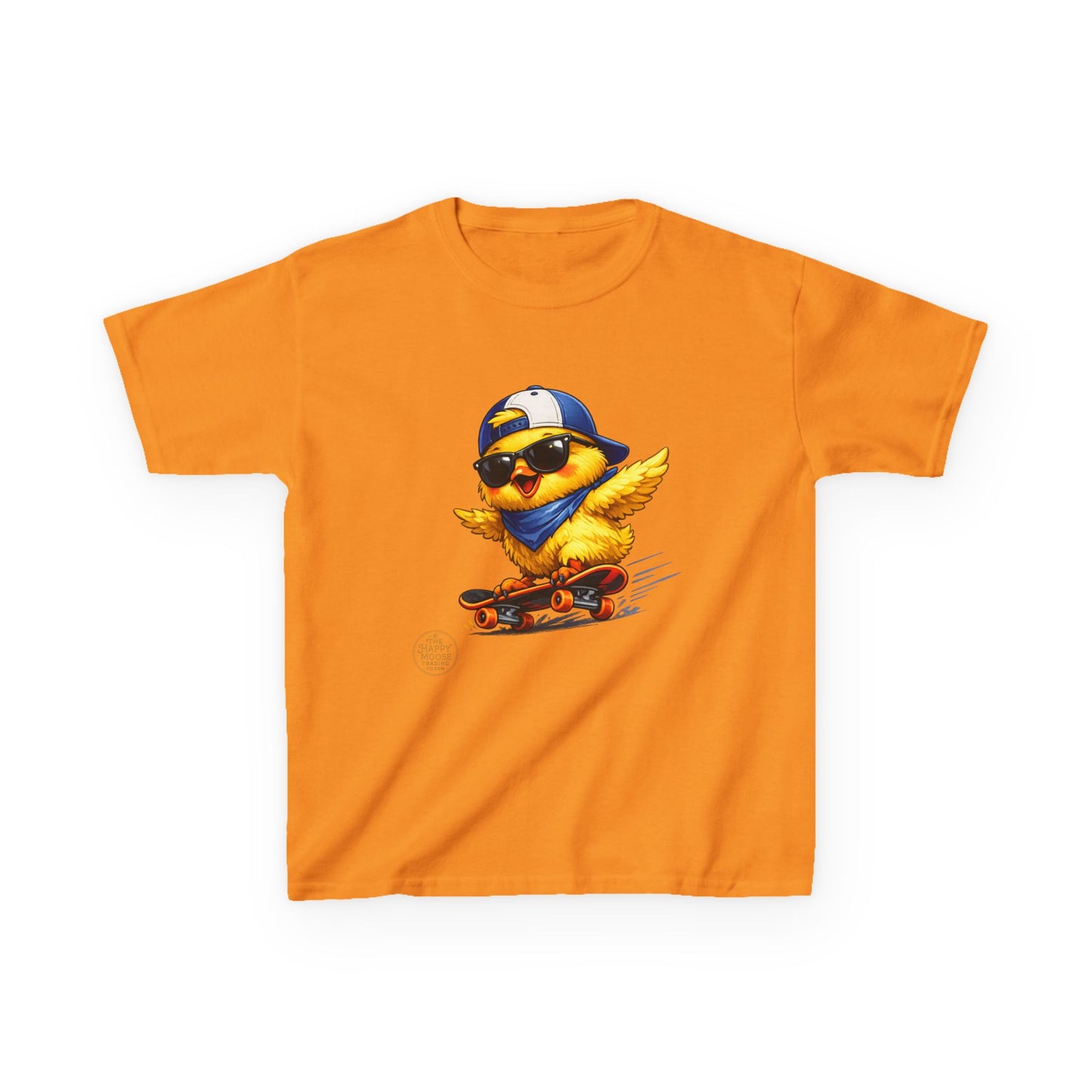 Skateboard Chick Kids T‑Shirt — Cool Sunglasses Duck Skateboard Graphic Tee