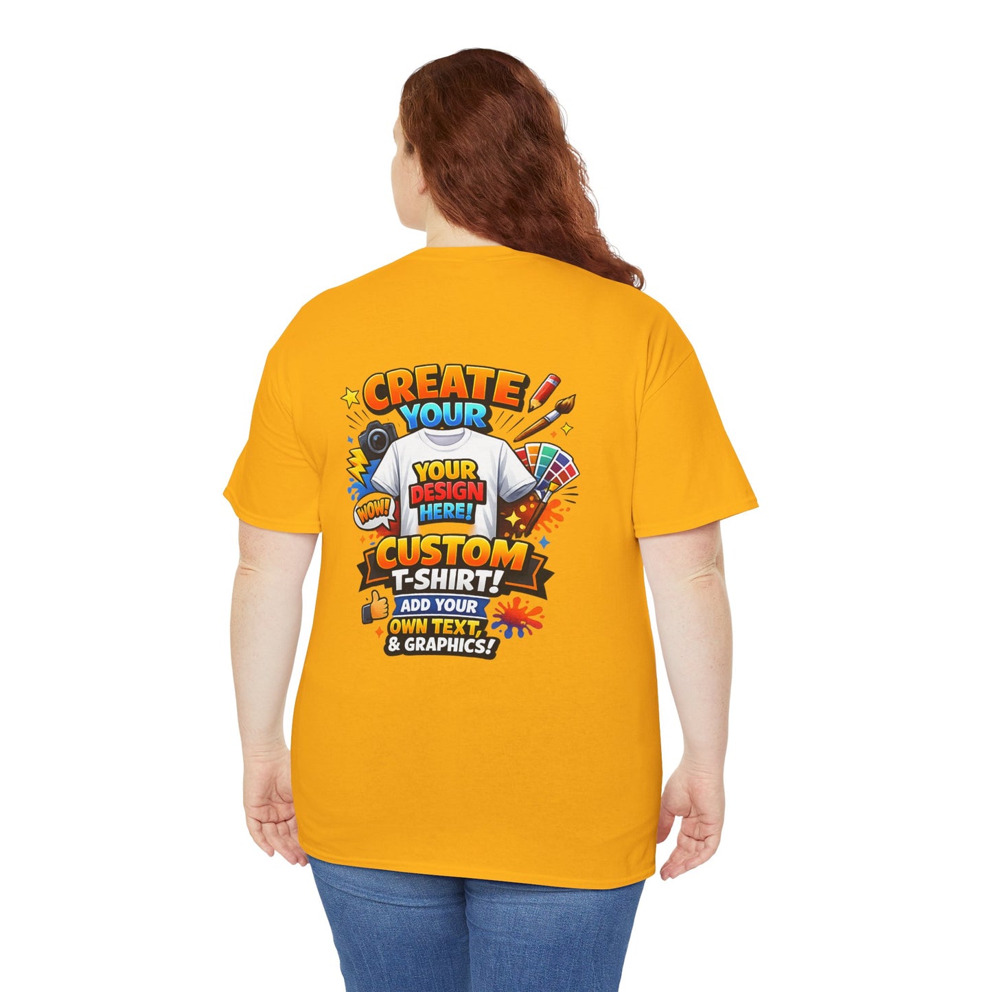 Custom 'Design Your Own' T-Shirt — Personalized Graphic Tee (Rear Print)
