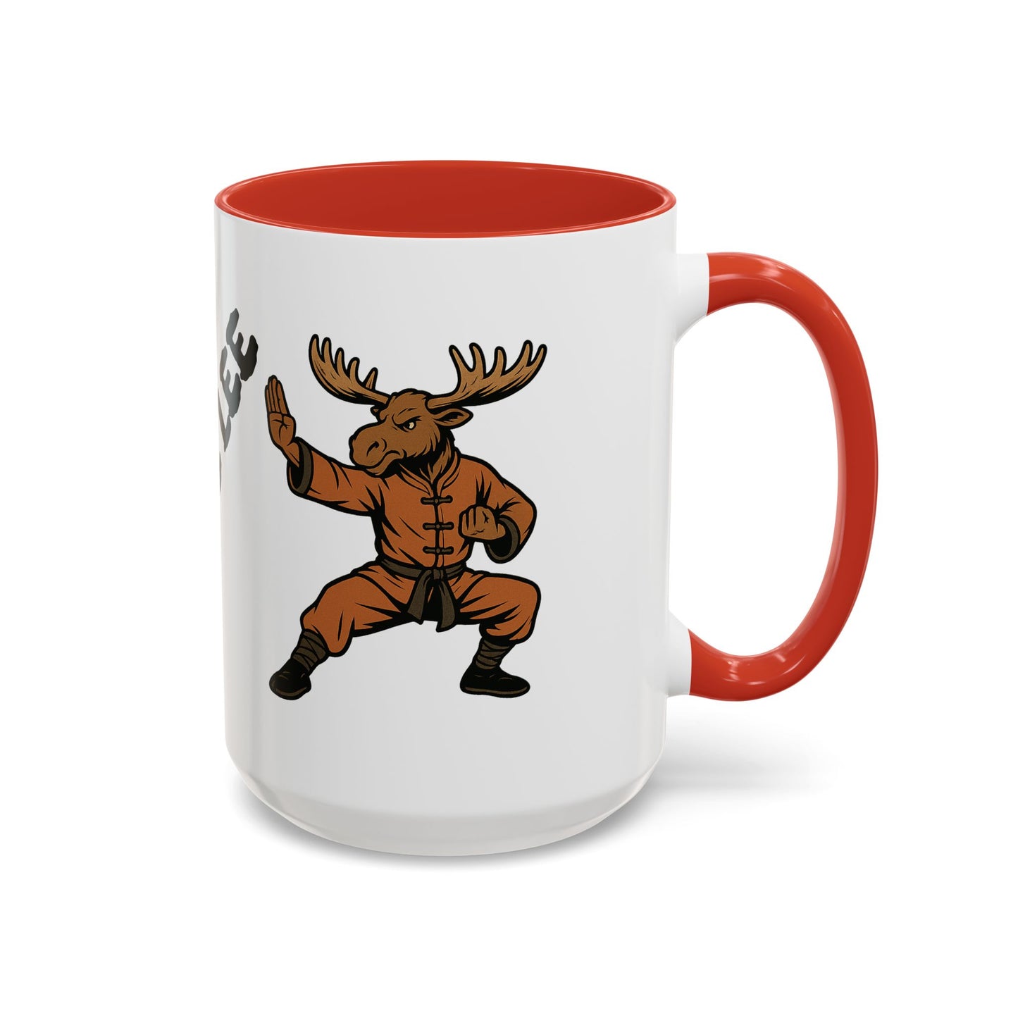 Moose Lee Martial Arts Accent Coffee Mug — Funny Moose Kung Fu 11/15oz