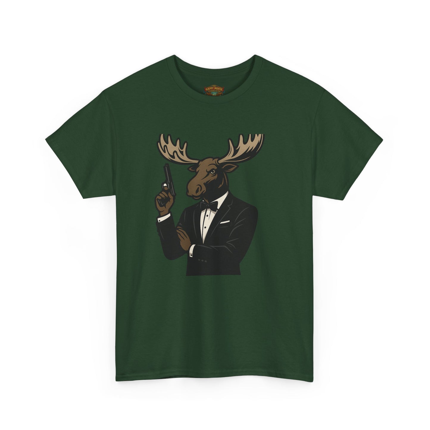 Moose in Tuxedo Graphic Tee — Gentlemen Moose Novelty T‑Shirt