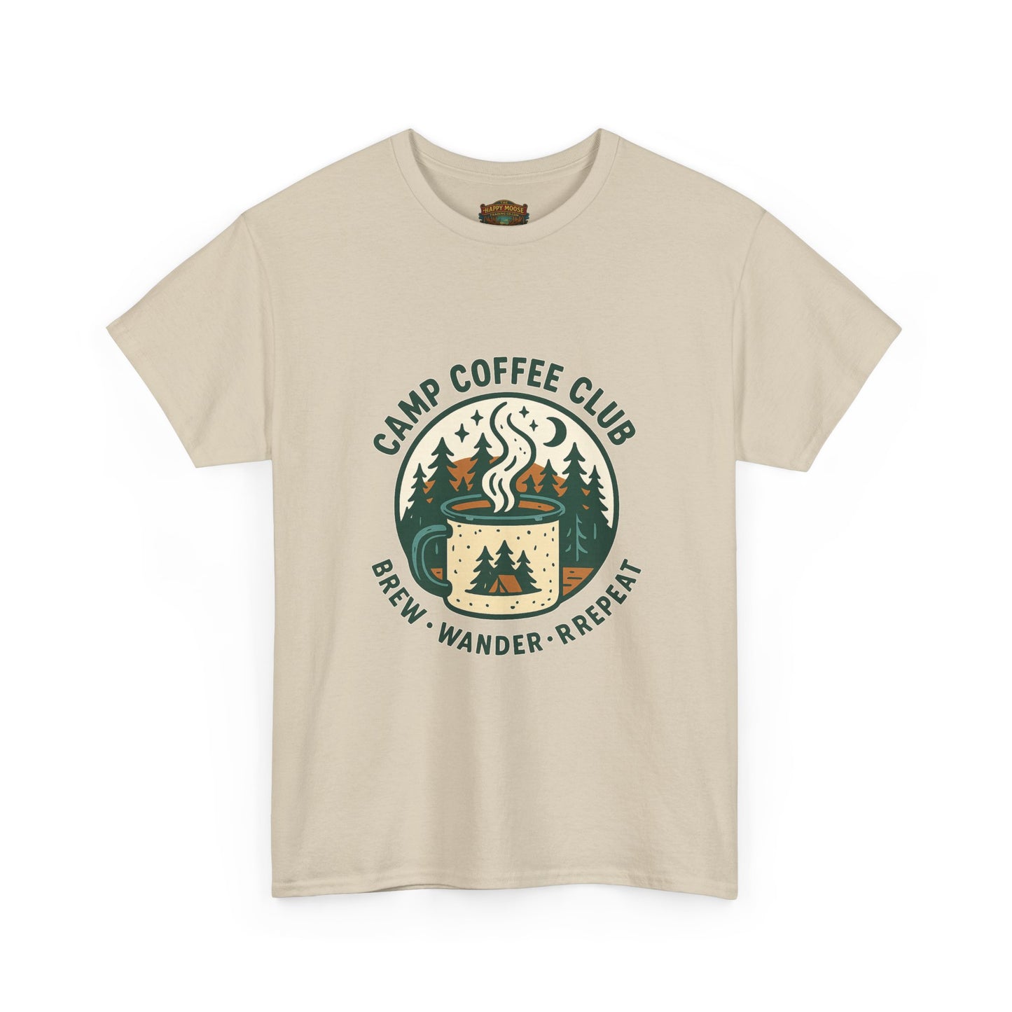 Camp Coffee T-Shirt — 'CAMP COFFEE' Retro Outdoor Tee