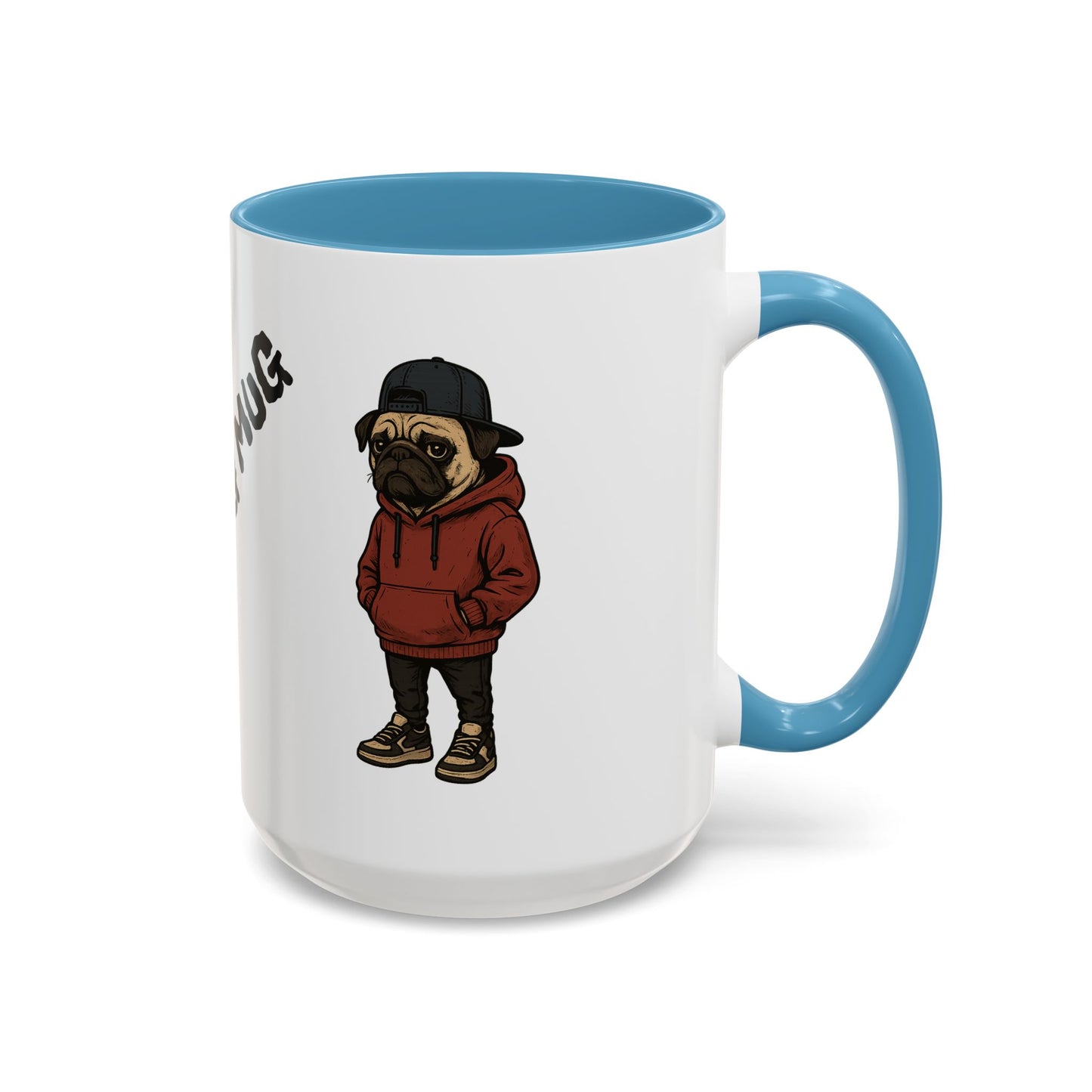 The Pug Mug Accent Coffee Mug — Cute Pug Cartoon Gift (11/15oz)