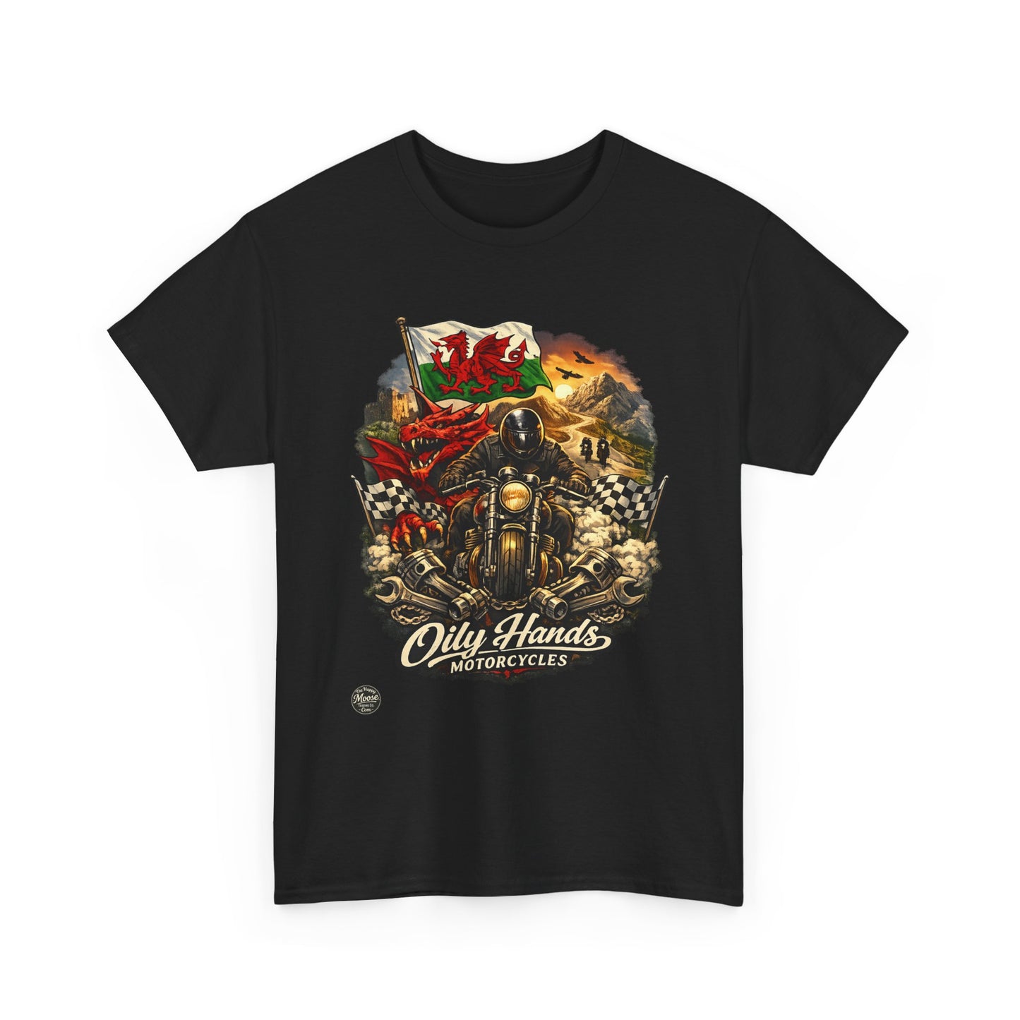 Vintage ‘Oily Hands’ Welsh Motorcycle Cruiser Tee