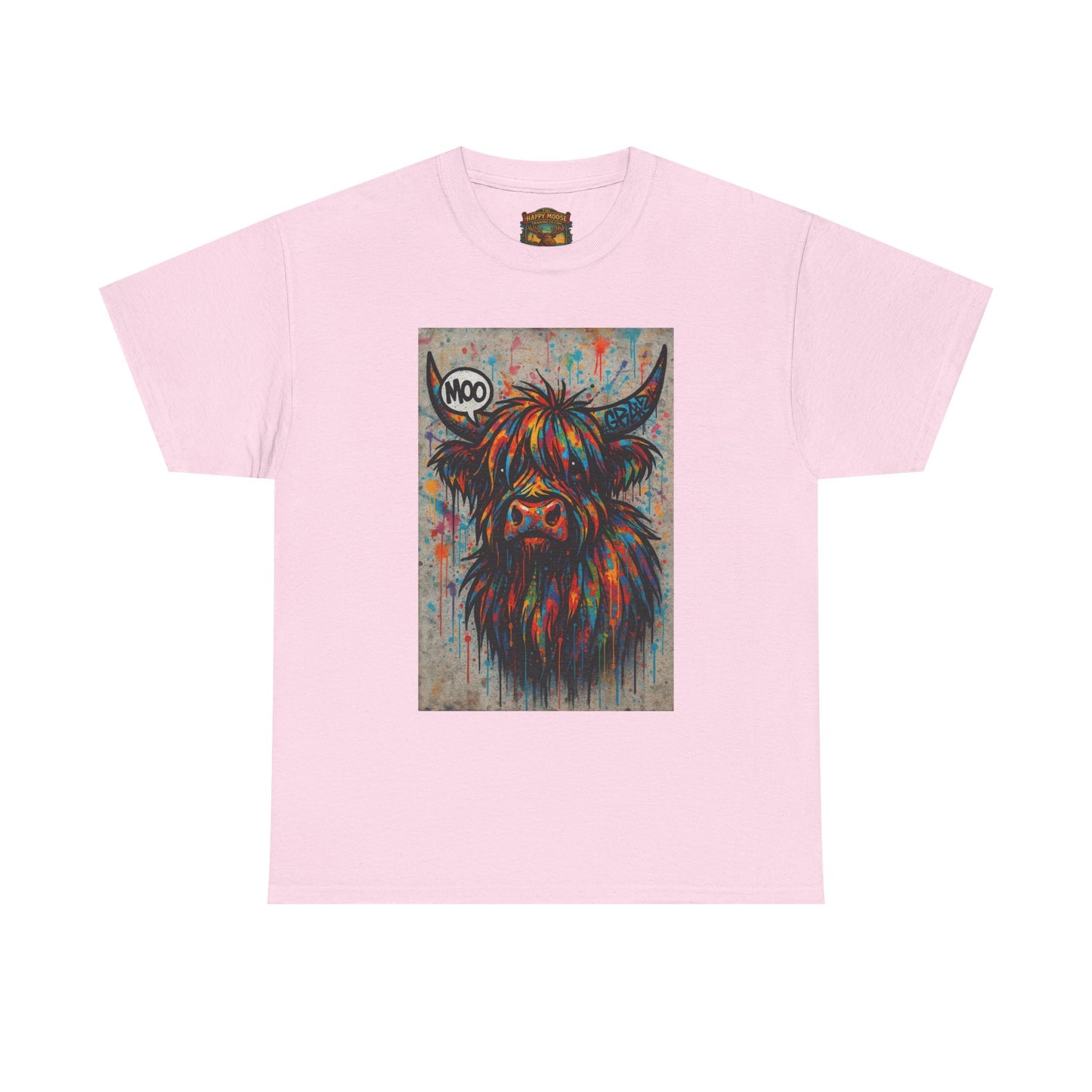 Psychedelic Highland Cow T-Shirt | Retro Rainbow Cow Art 7