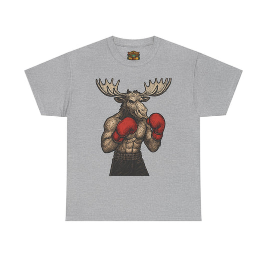 Boxing Moose T‑Shirt — Funny Wildlife Gym Tee for Men & Women