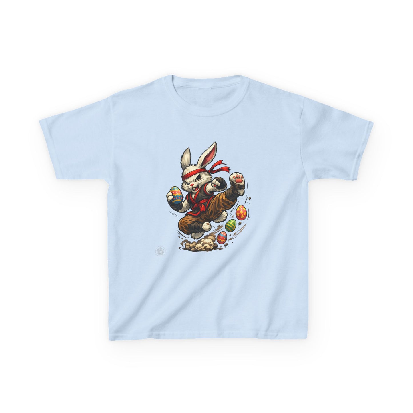 Kids Tee — Playful Easter Bunny with Colorful Eggs