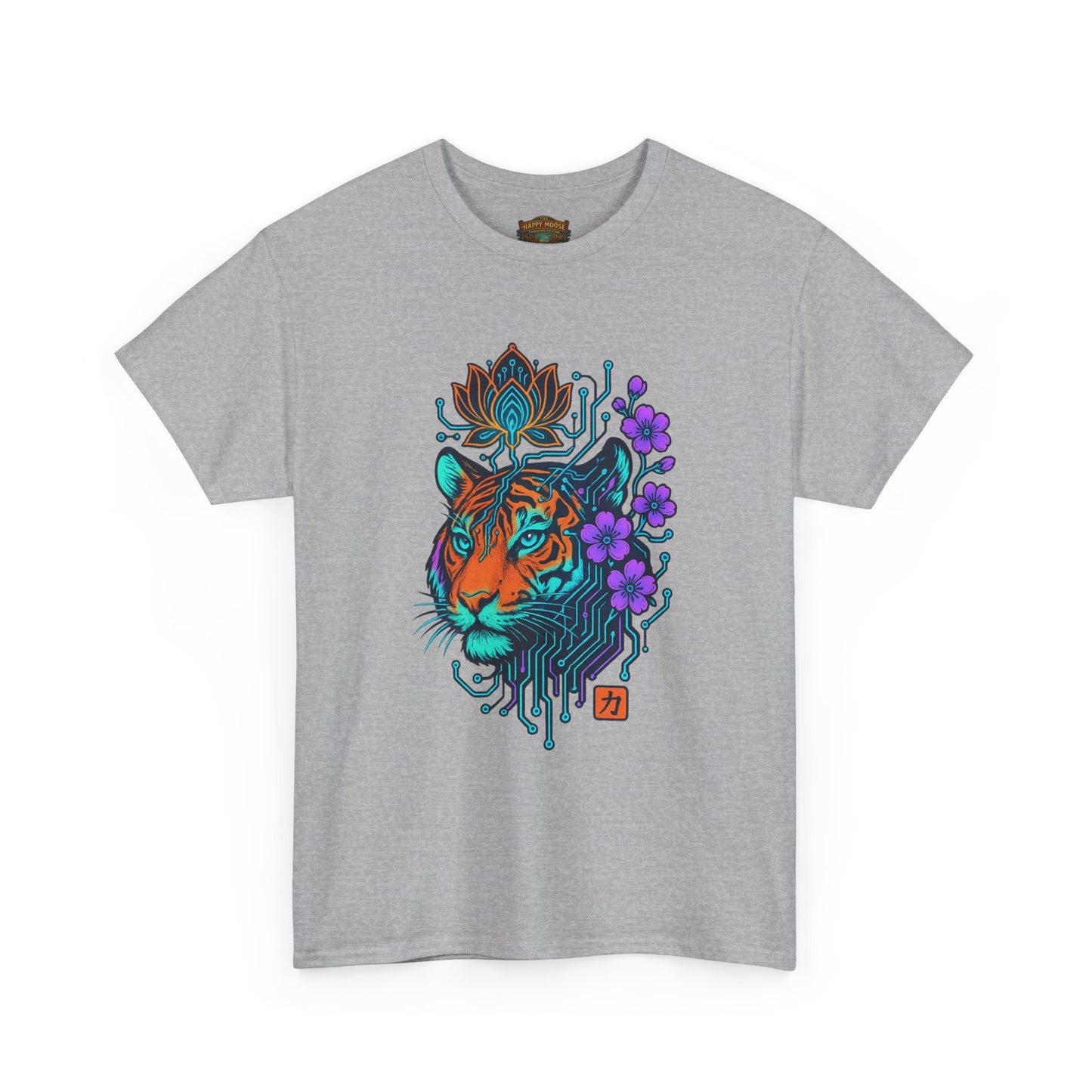 Tiger Graphic T-Shirt — Majestic Striped Cat Design