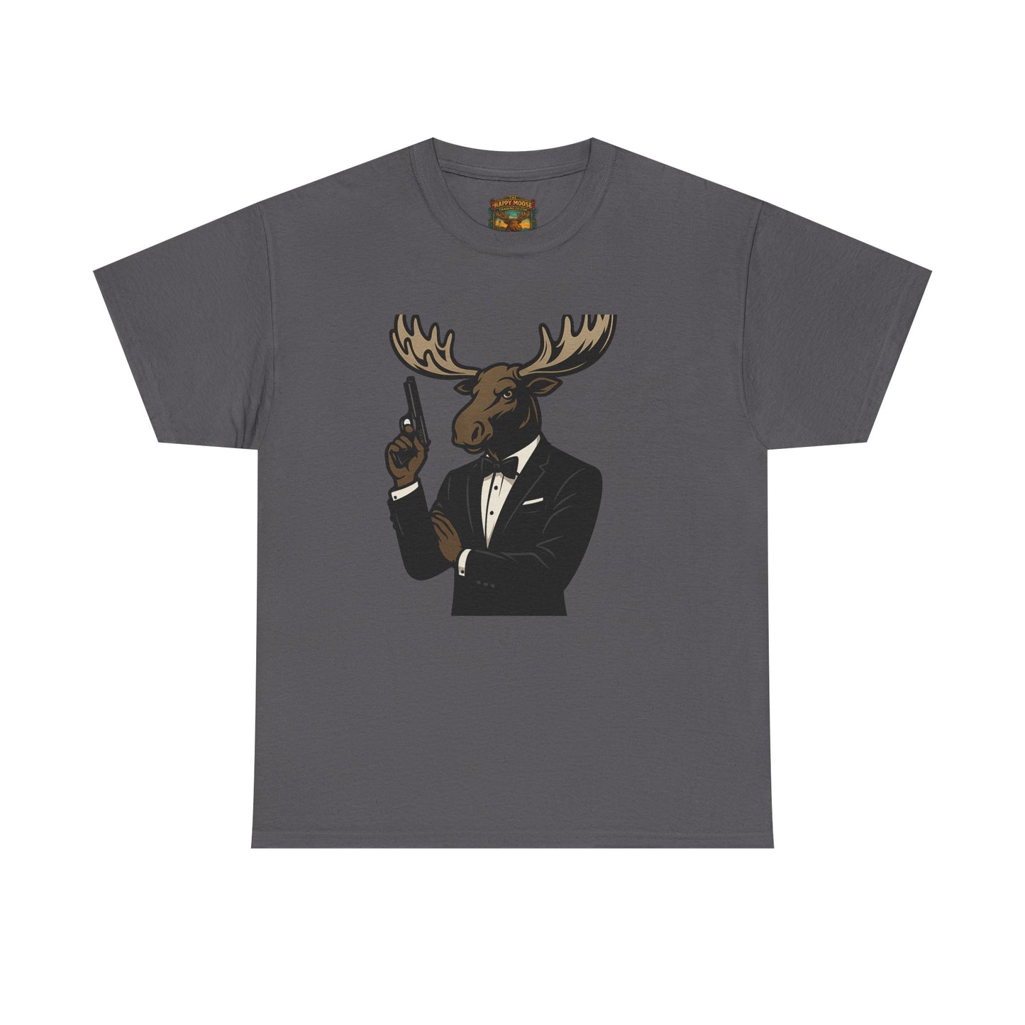 Moose in Tuxedo Graphic Tee — Gentlemen Moose Novelty T‑Shirt