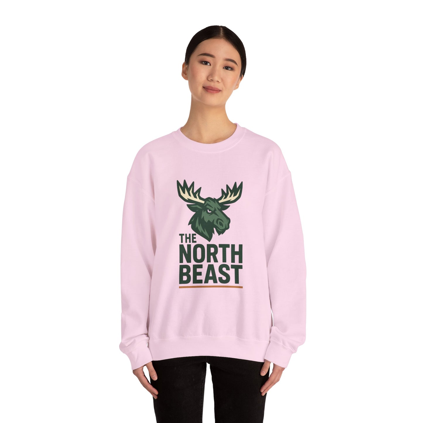 Crewneck Sweatshirt — "The North Beast" Moose Logo Pullover