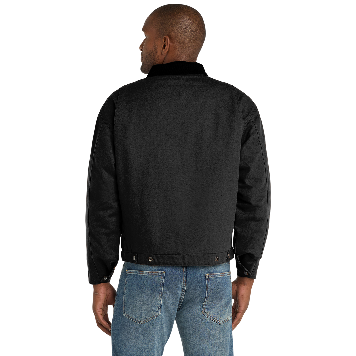 Embroidered Jacket with Green H.M. Crest — Durable Duck Cloth Jacket