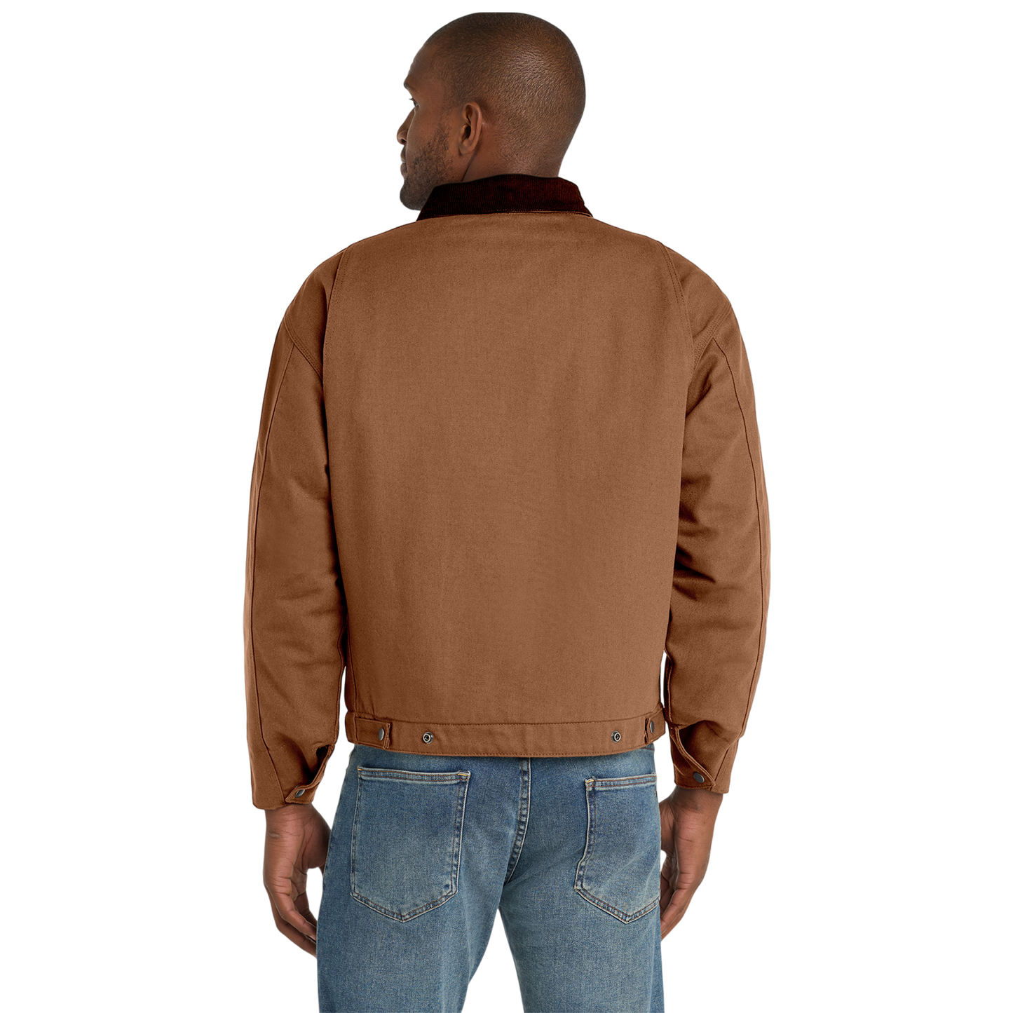 Embroidered Jacket with Green H.M. Crest — Durable Duck Cloth Jacket