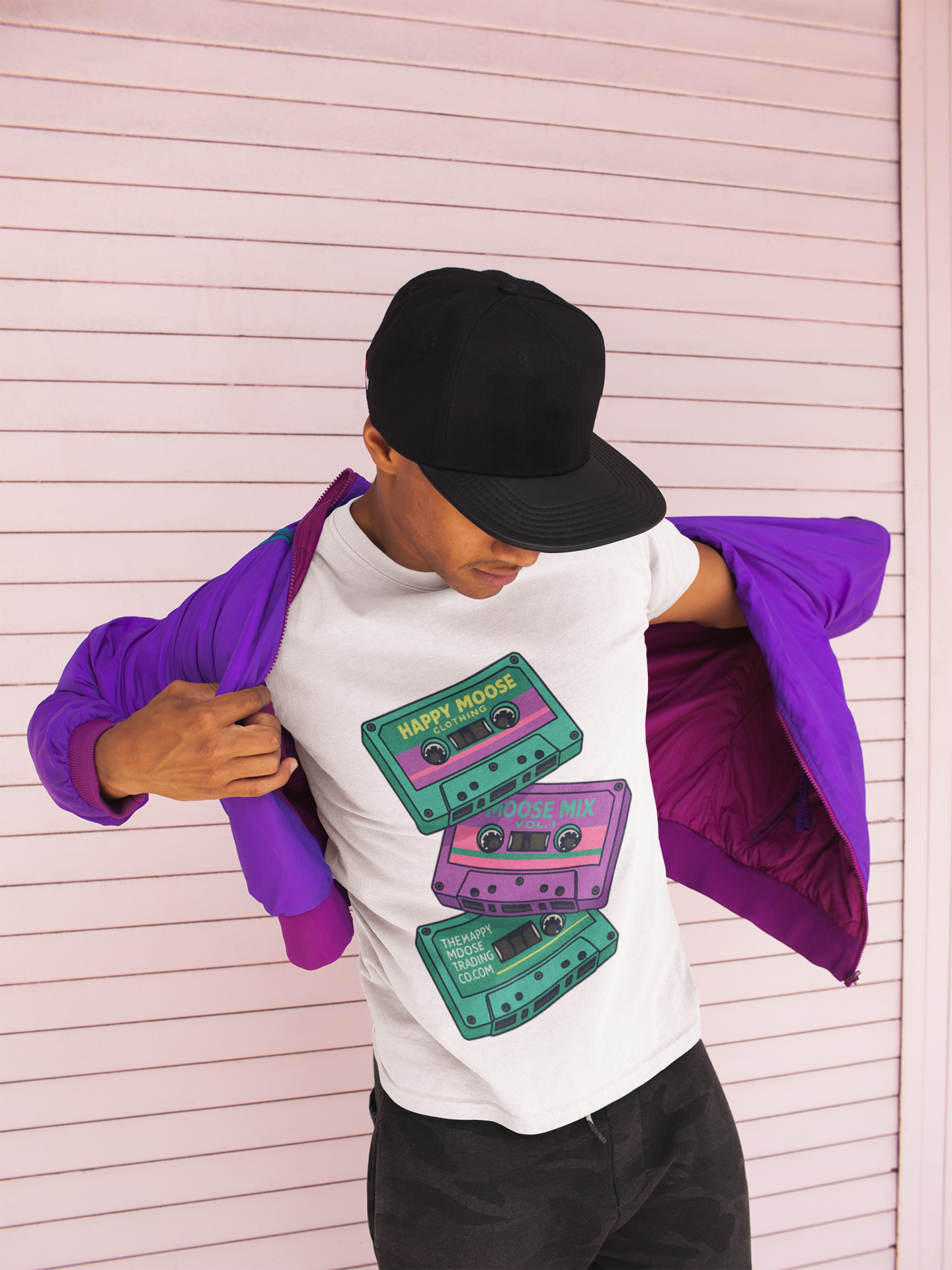 Cassette Stack Tee — Retro 80s Mixtape Graphic T-Shirt