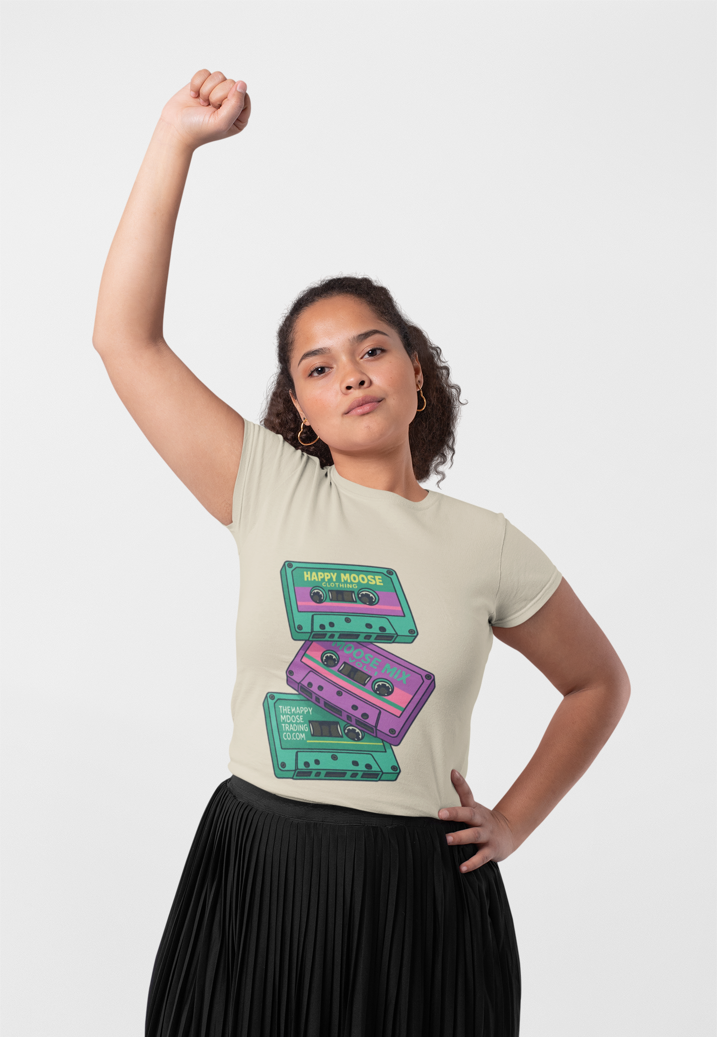 Cassette Stack Tee — Retro 80s Mixtape Graphic T-Shirt