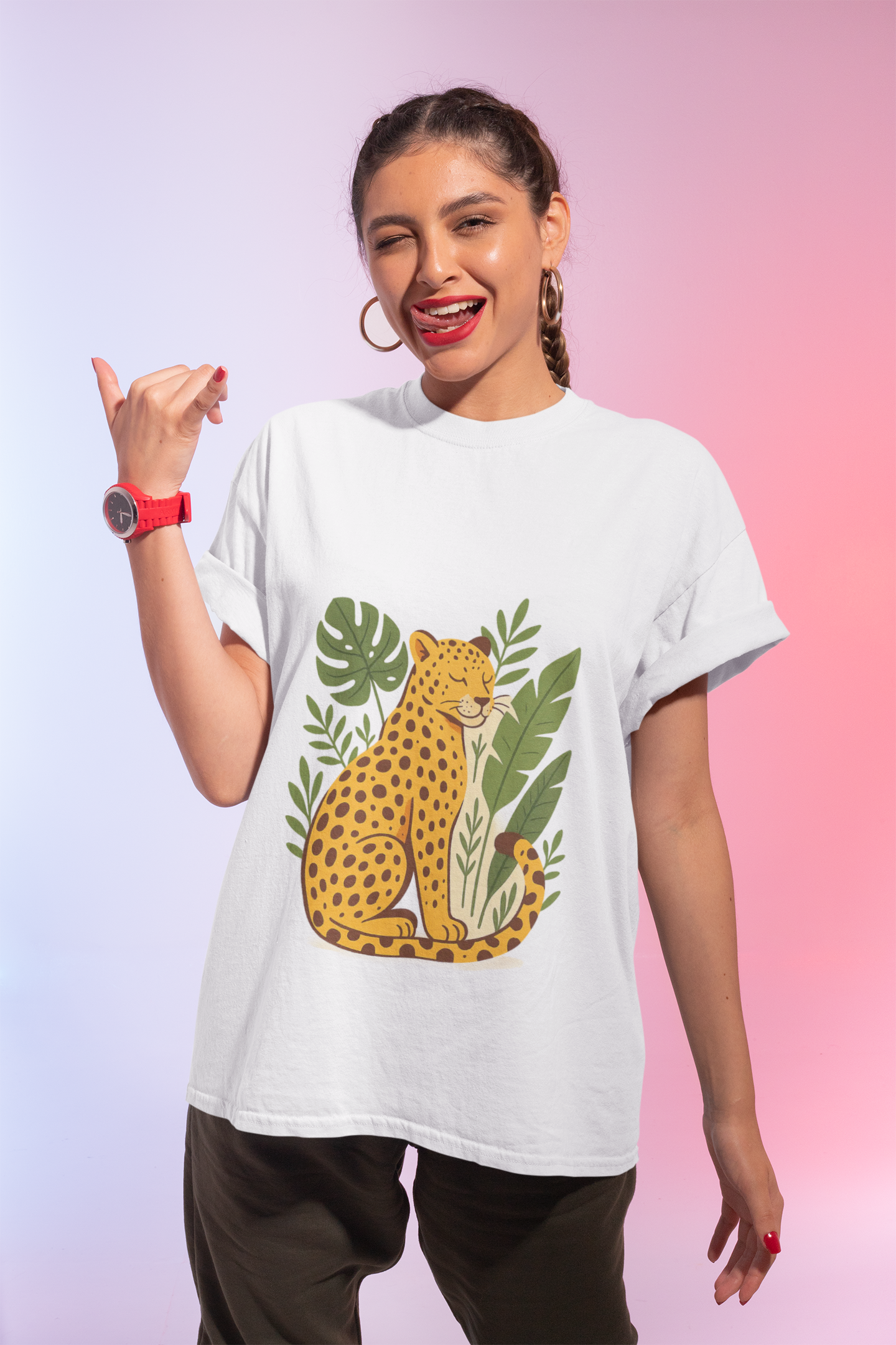 LEOPARD Leopard Print T-Shirt