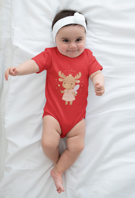 Moose Fairy Infant Bodysuit — Cute Woodland Baby Vest
