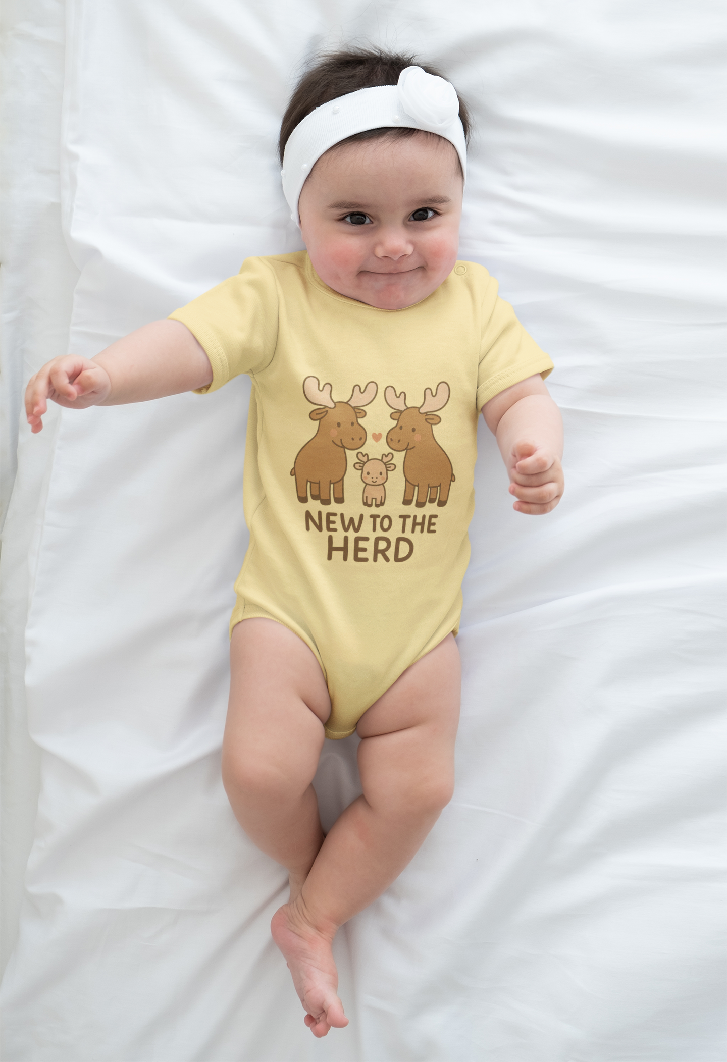 Baby Vest Infant Bodysuit - New To The Herd Baby Bodysuit Onesie