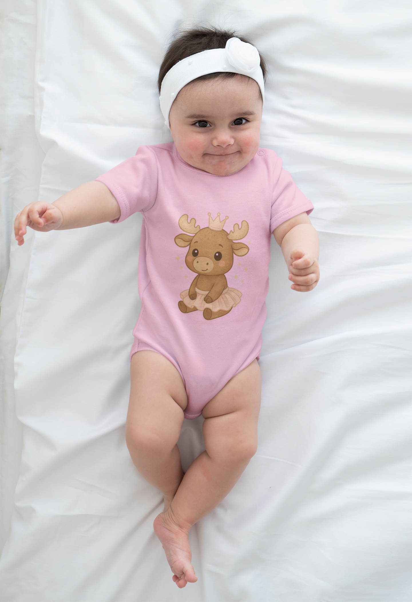 Cute Moose Baby Princess Infant Vest Bodysuit