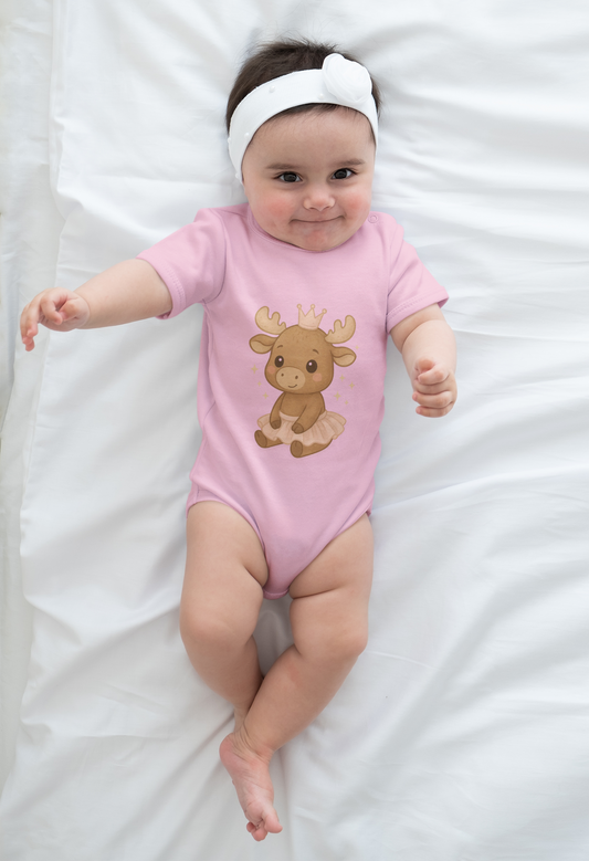 Cute Moose Baby Princess Infant Vest Bodysuit