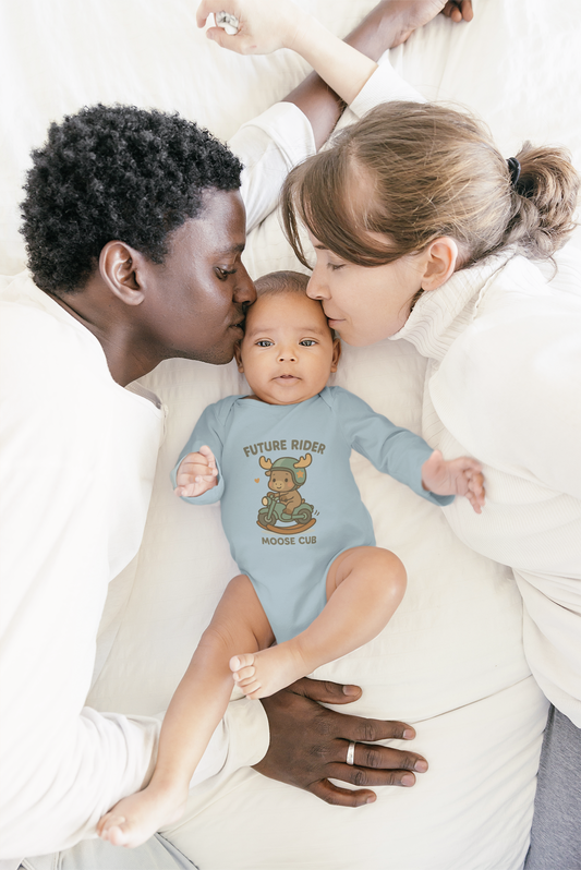 Future Rider Moose Cub Infant Bodysuit — Cute Woodland Baby Moose Baby Vest