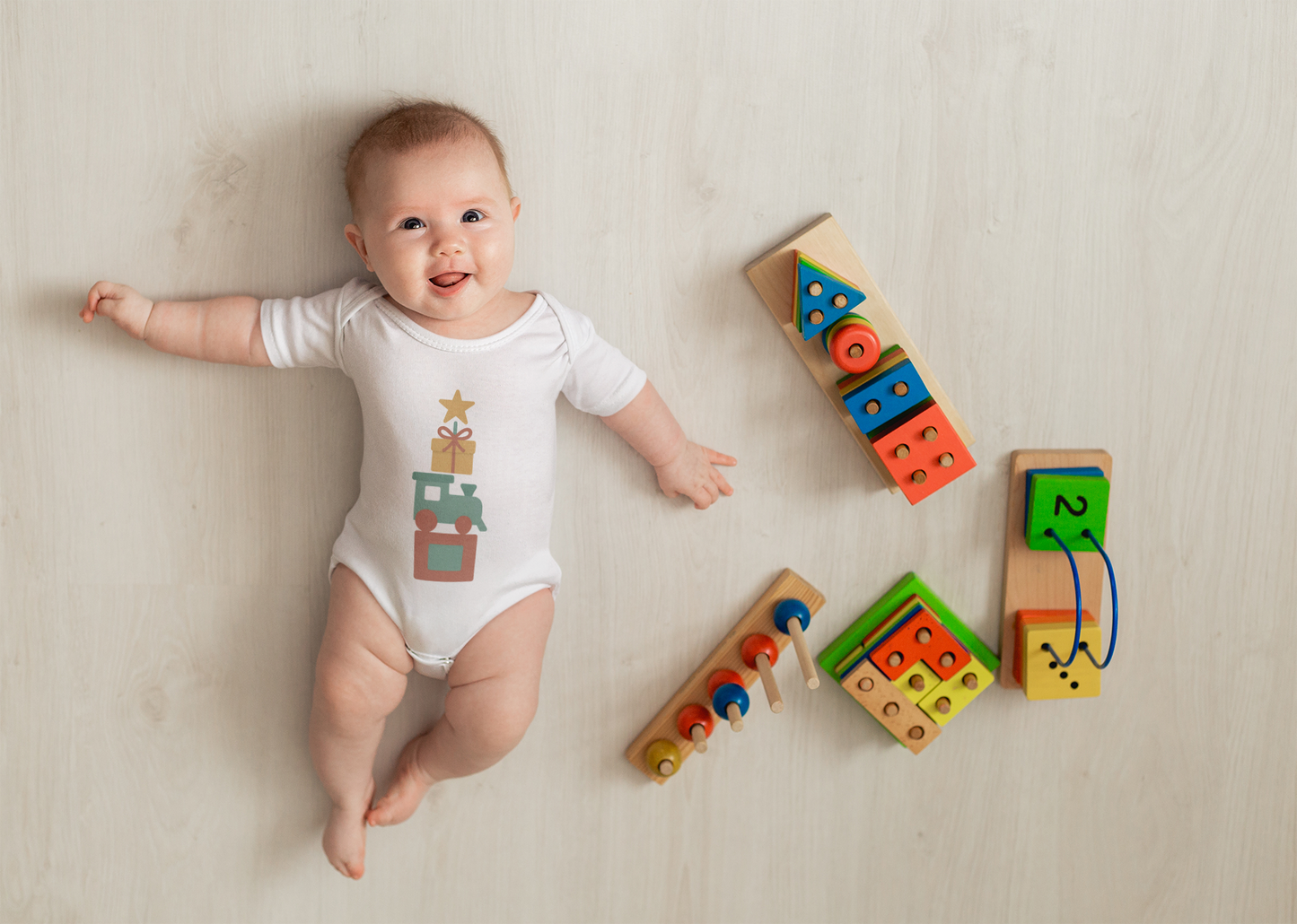 Baby Vest Infant Bodysuit - Stacked Christmas Holiday Gifts
