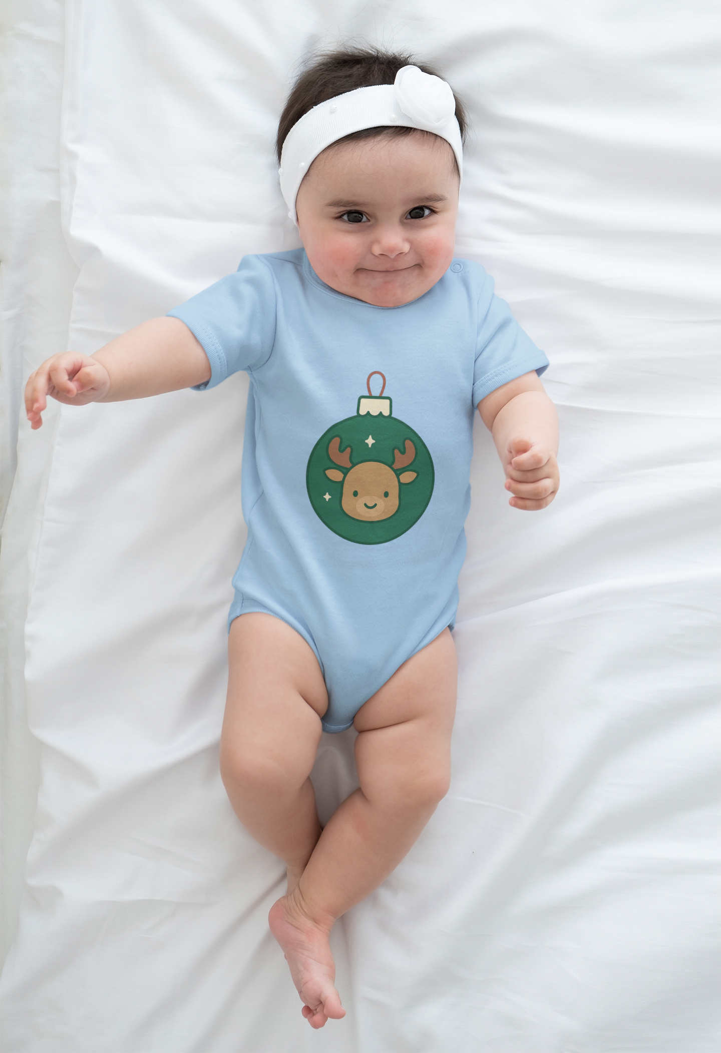 Baby Vest Infant Bodysuit — Cute Reindeer Christmas Ornament