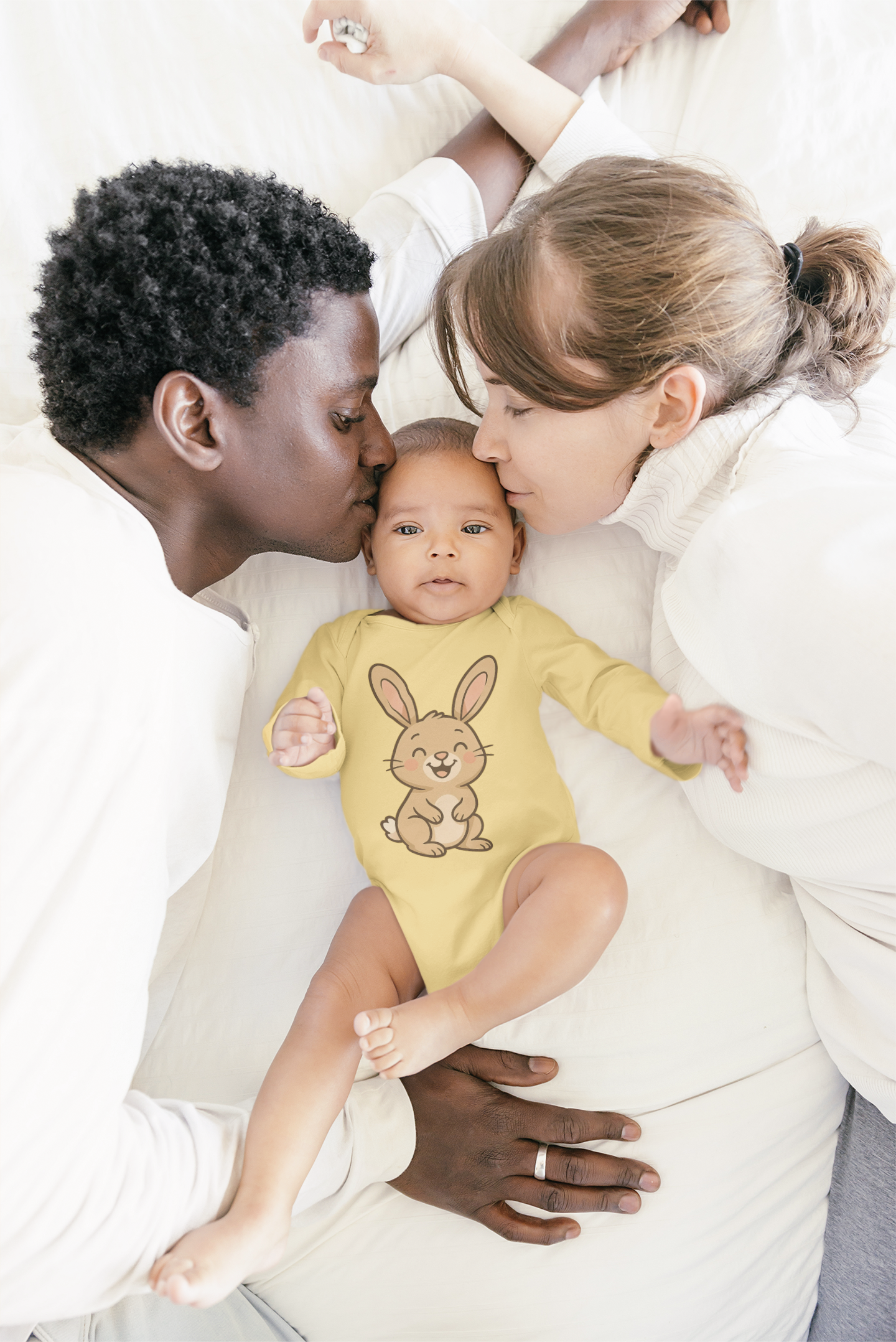 Baby Vest Infant Bodysuit - Cute Sitting Bunny, Newborn Easter Gift