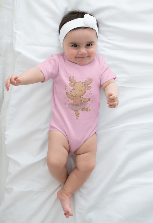 Baby Vest Infant Bodysuit — Cute Ballerina Moose