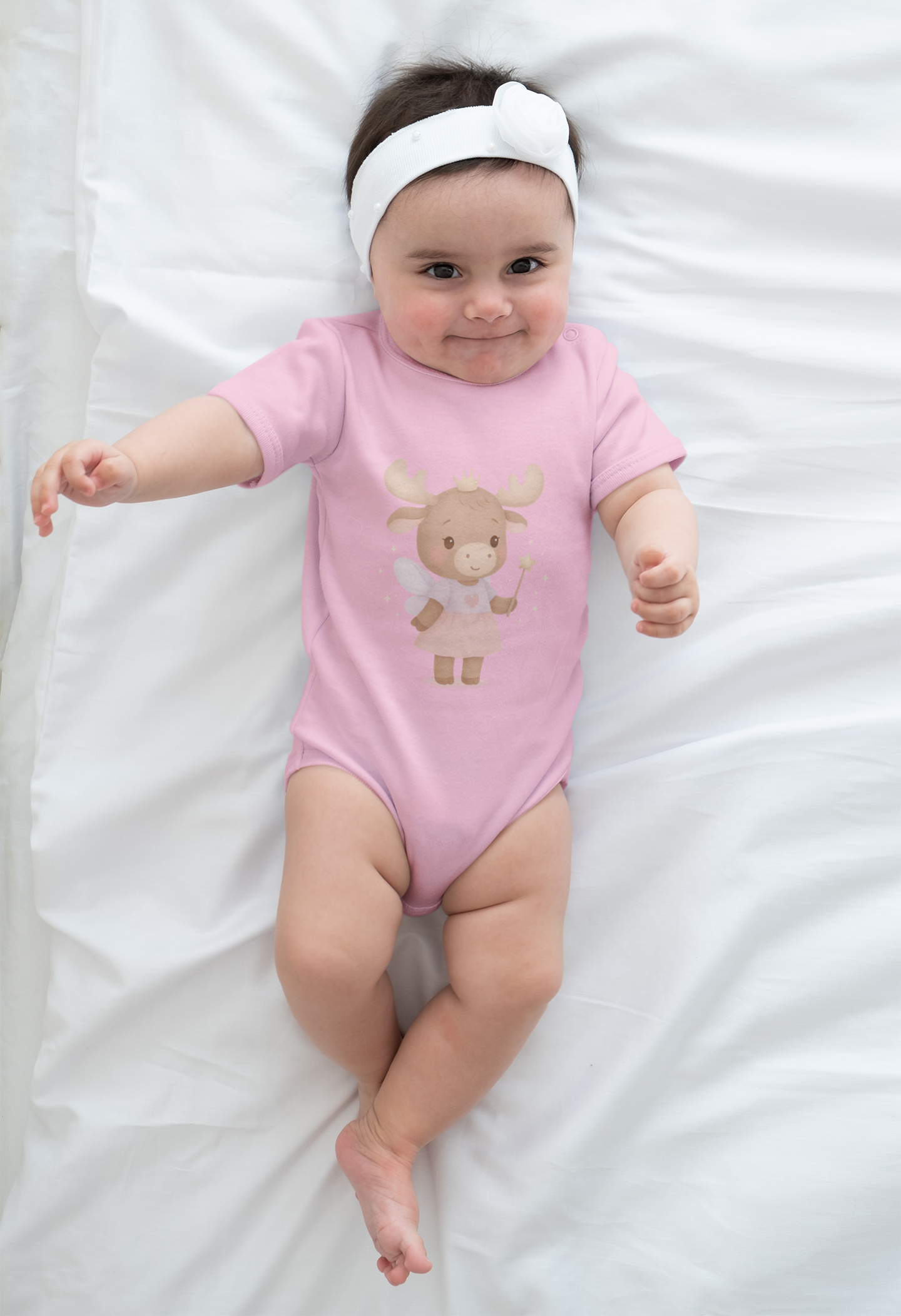 Baby Vest Infant Bodysuit - Cute Moose Fairy Princess
