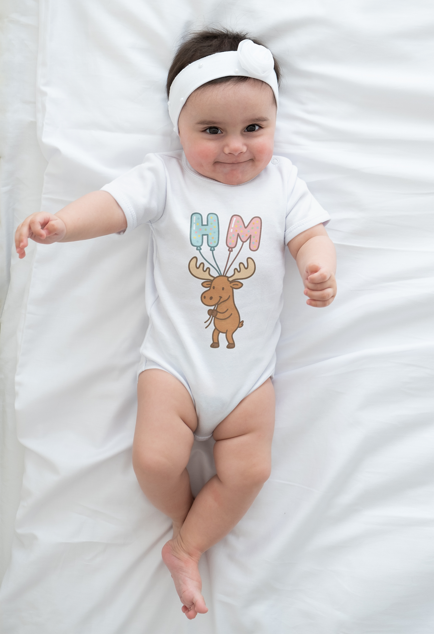 Baby Vest Infant Bodysuit — Cute Moose "HM" Balloons
