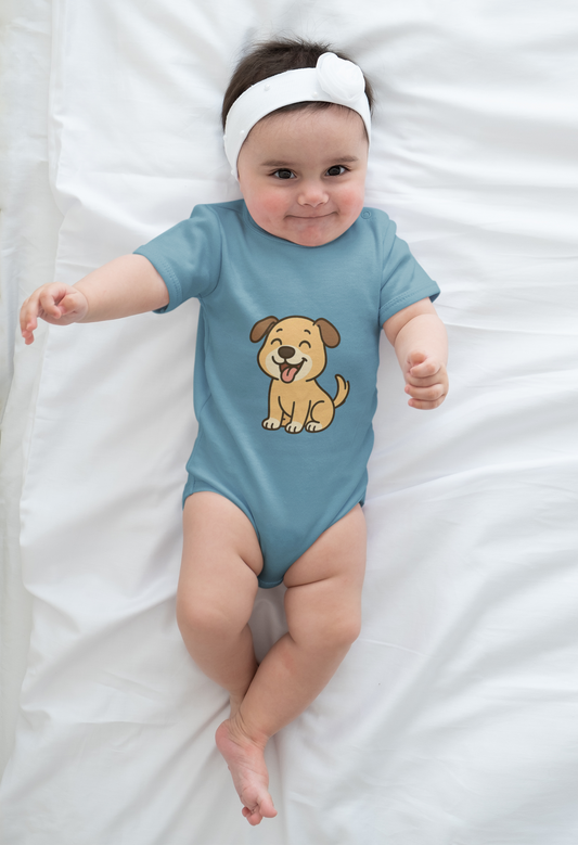 Baby Vest Infant Bodysuit -  Cute Puppy Cartoon Dog
