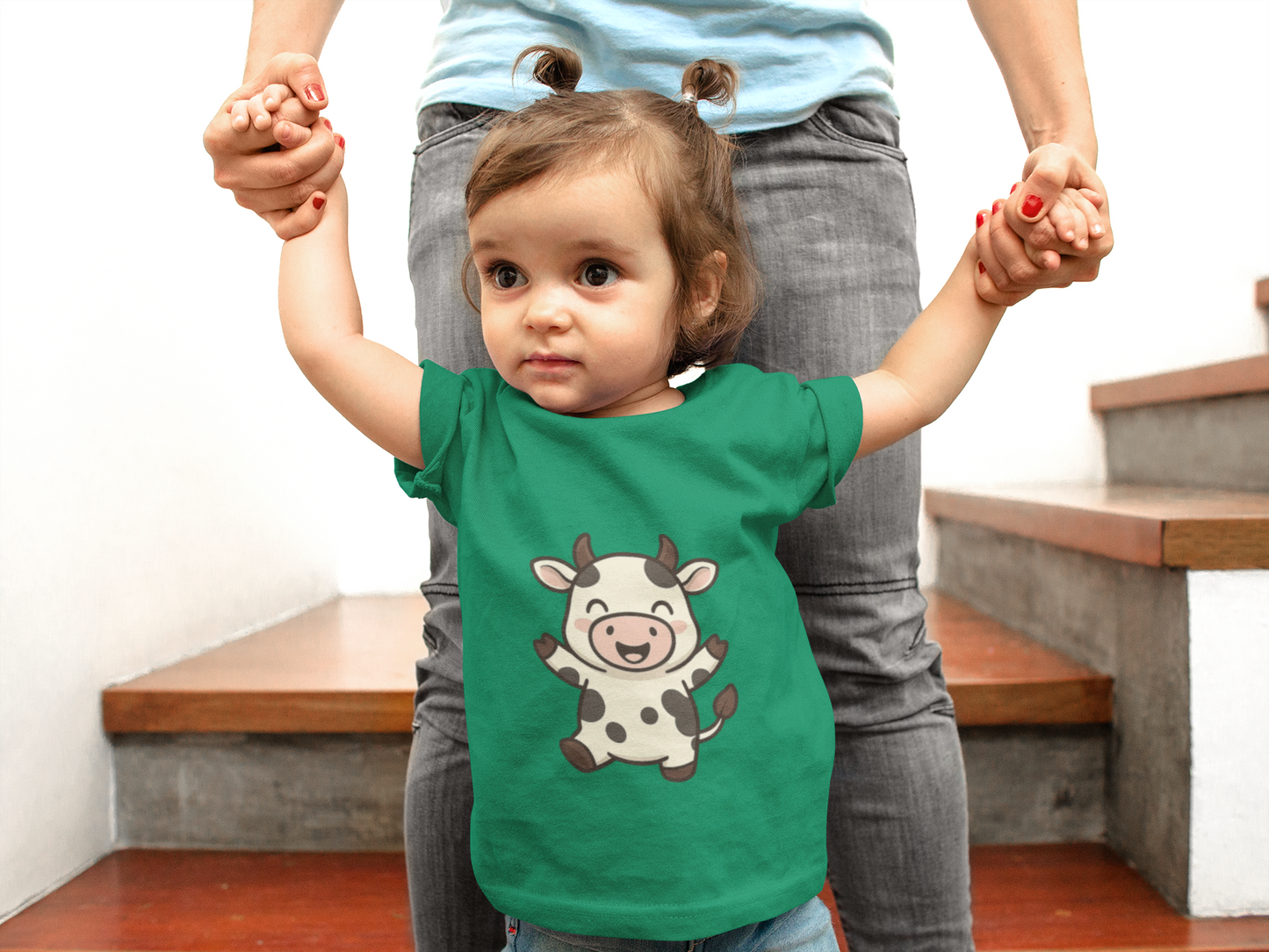Cute Baby Cow Infant Tee — Adorable Cartoon Calf Bodysuit Shirt