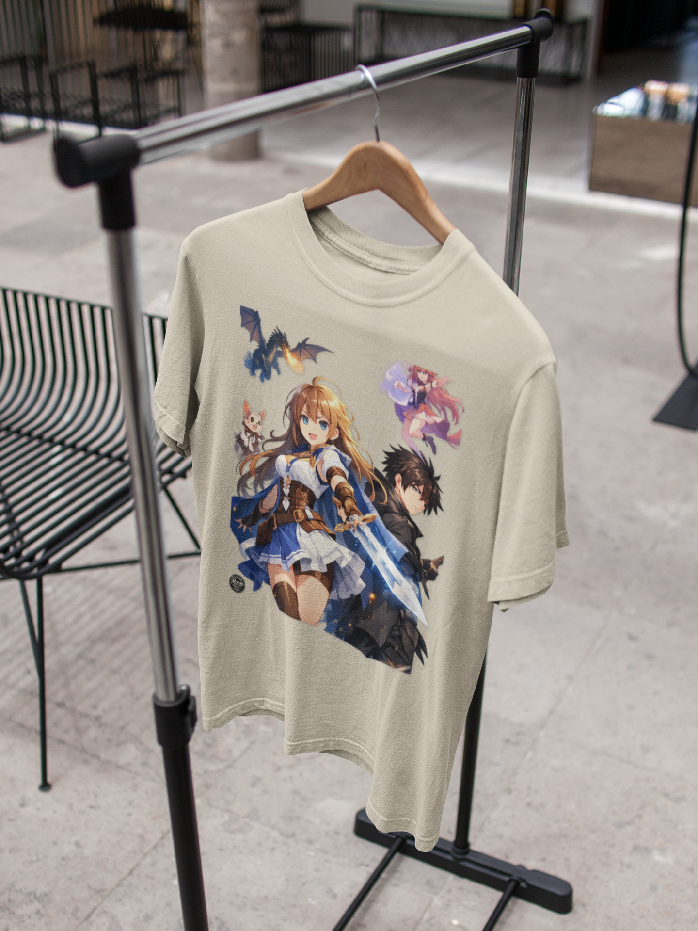 Fantasy Adventure Girl & Companion Anime T-Shirt #E002