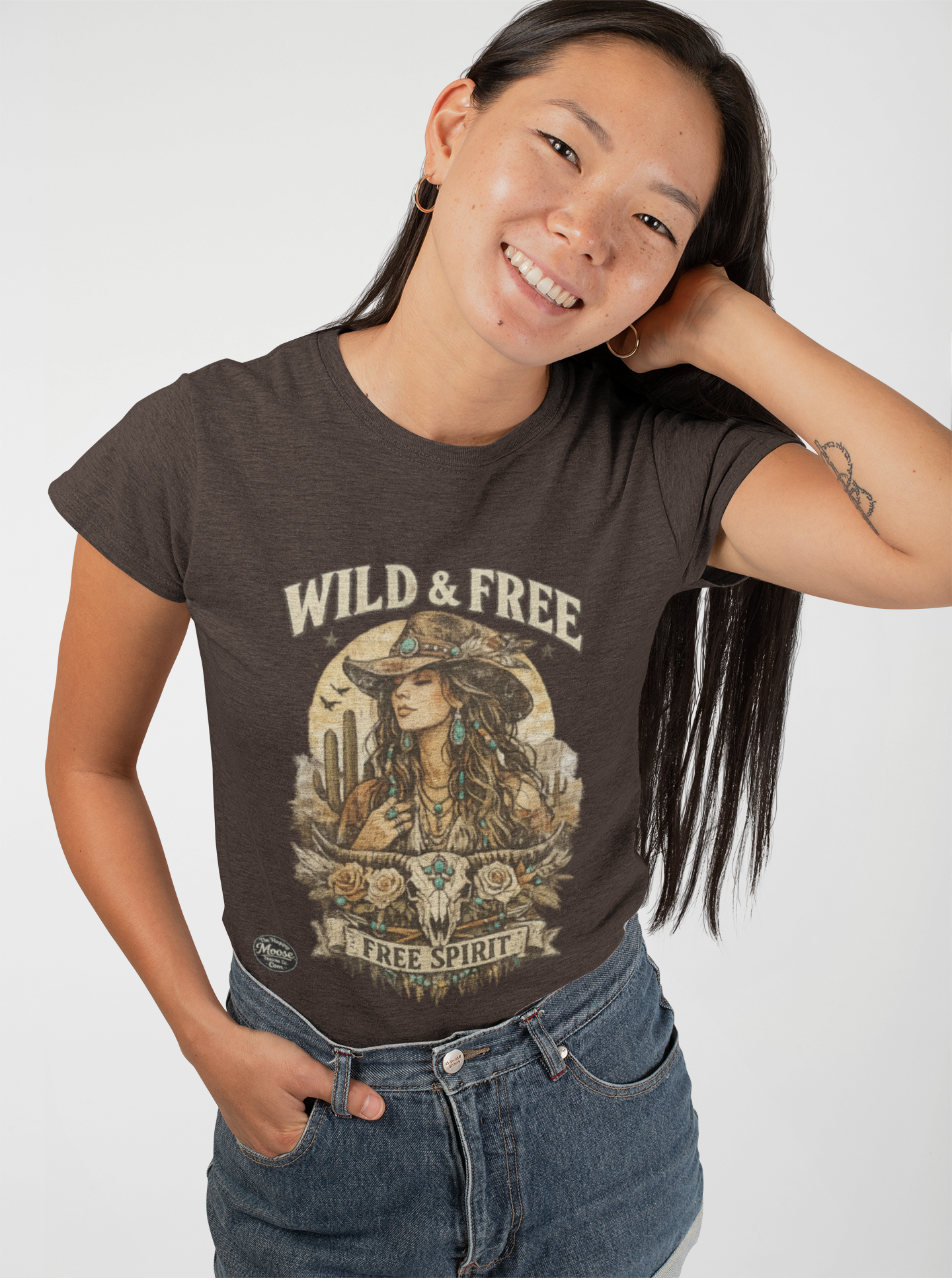 Wild & Free 'Free Spirit' Boho Western Women's Tee