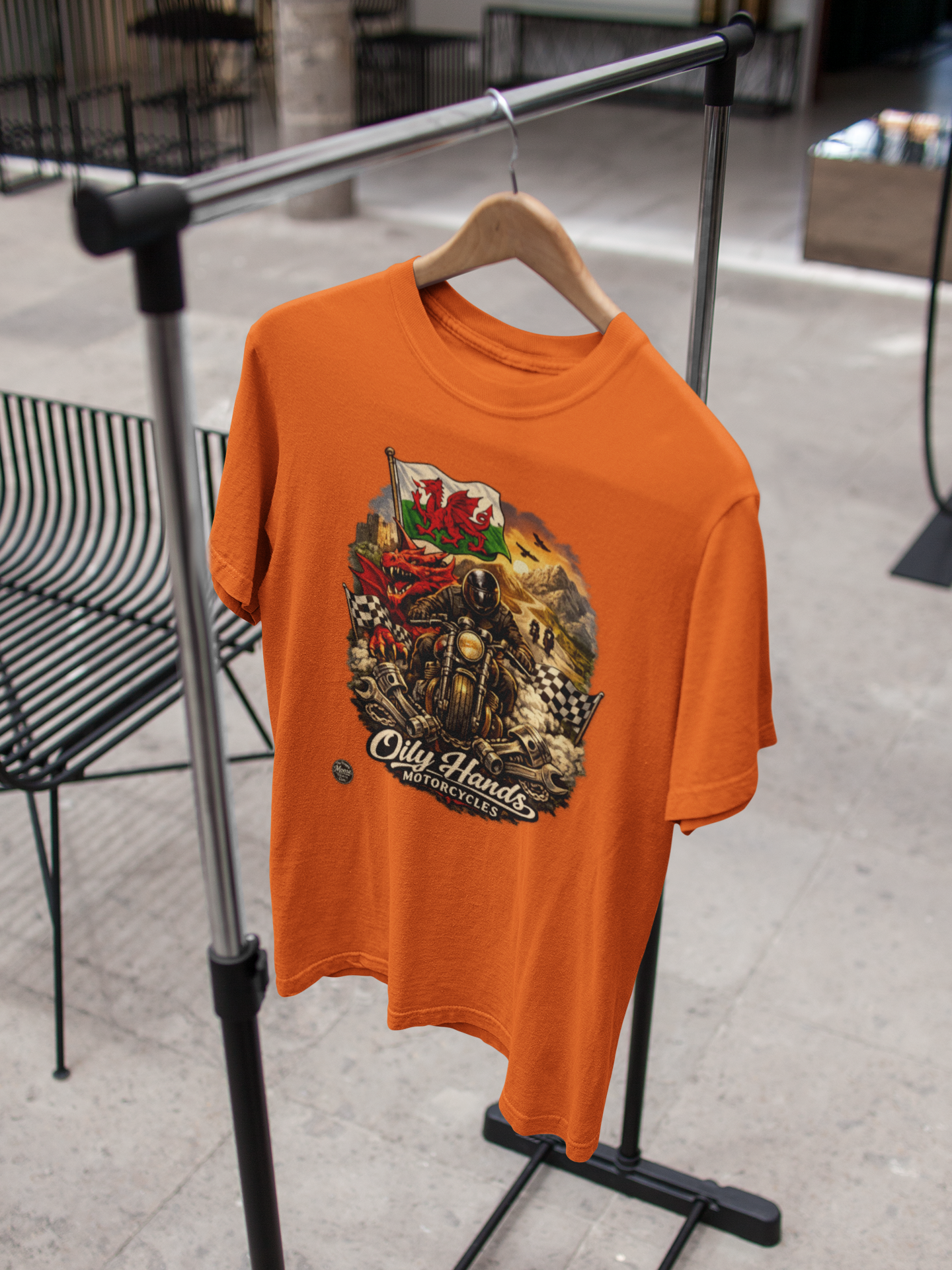 Vintage ‘Oily Hands’ Welsh Motorcycle Cruiser Tee