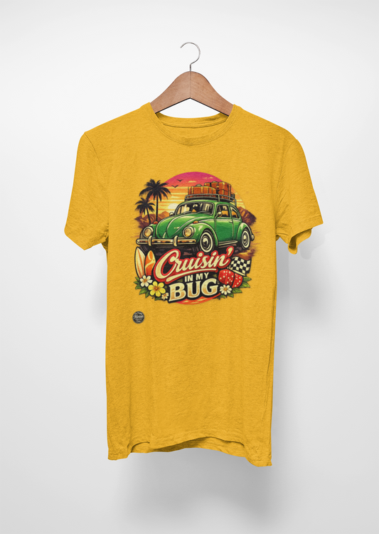 T-Shirt — "Cruisin' in My Bug" Retro  Sunset Tee #V002