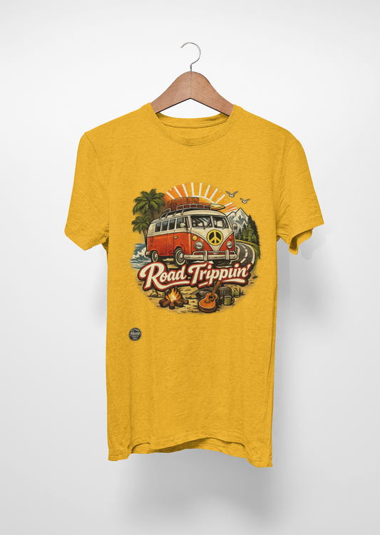 Road Trippin' Camper Tee — Classic Vintage Van Travel Shirt #V001