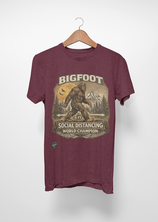 Bigfoot "Social Distancing World Champion" T-Shirt